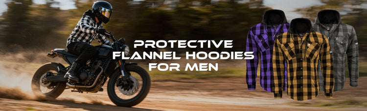 Protective Flannel Hoodies For Men - Checkered Colors