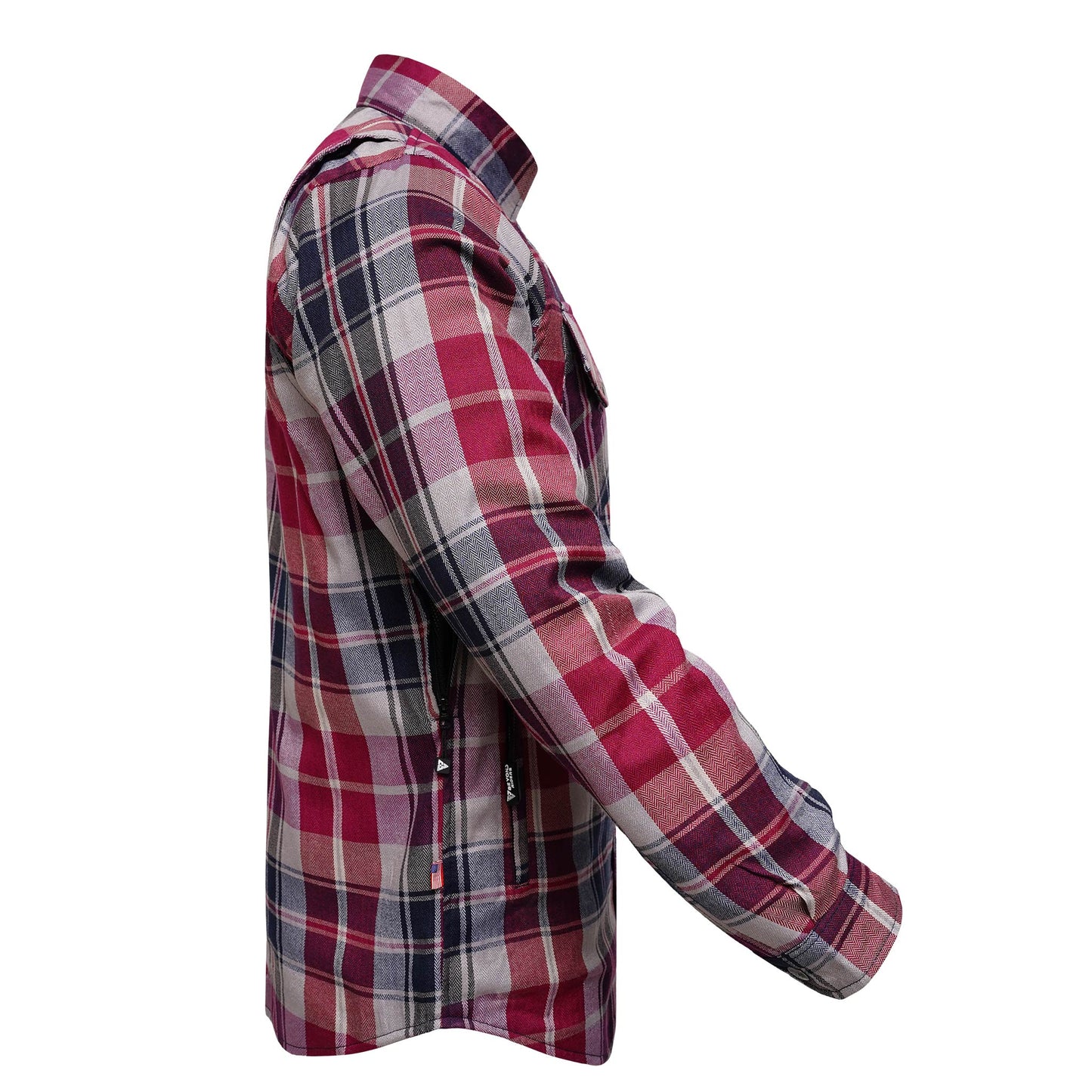 Protective Flannel Shirt For Men - Red Rogue Plaid with Pads