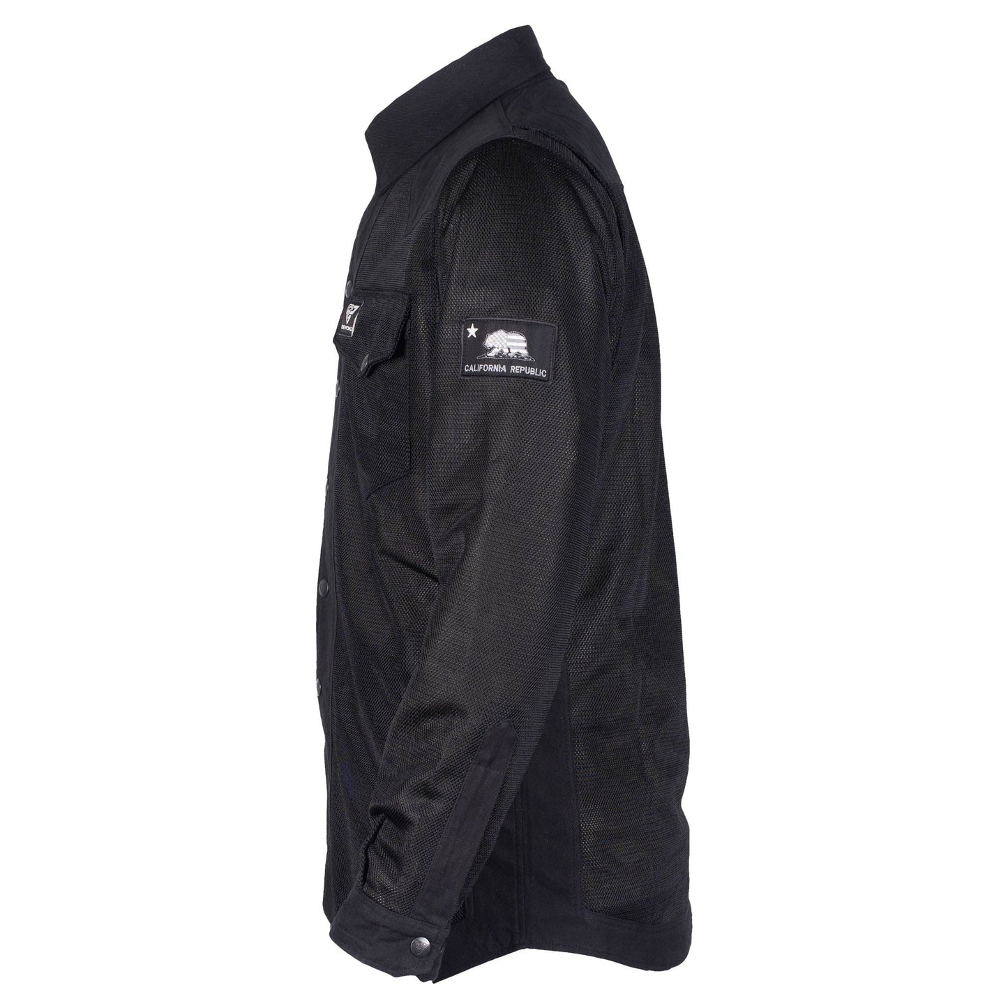 SALE Protective Summer Mesh Shirt - Black Solid with Pads