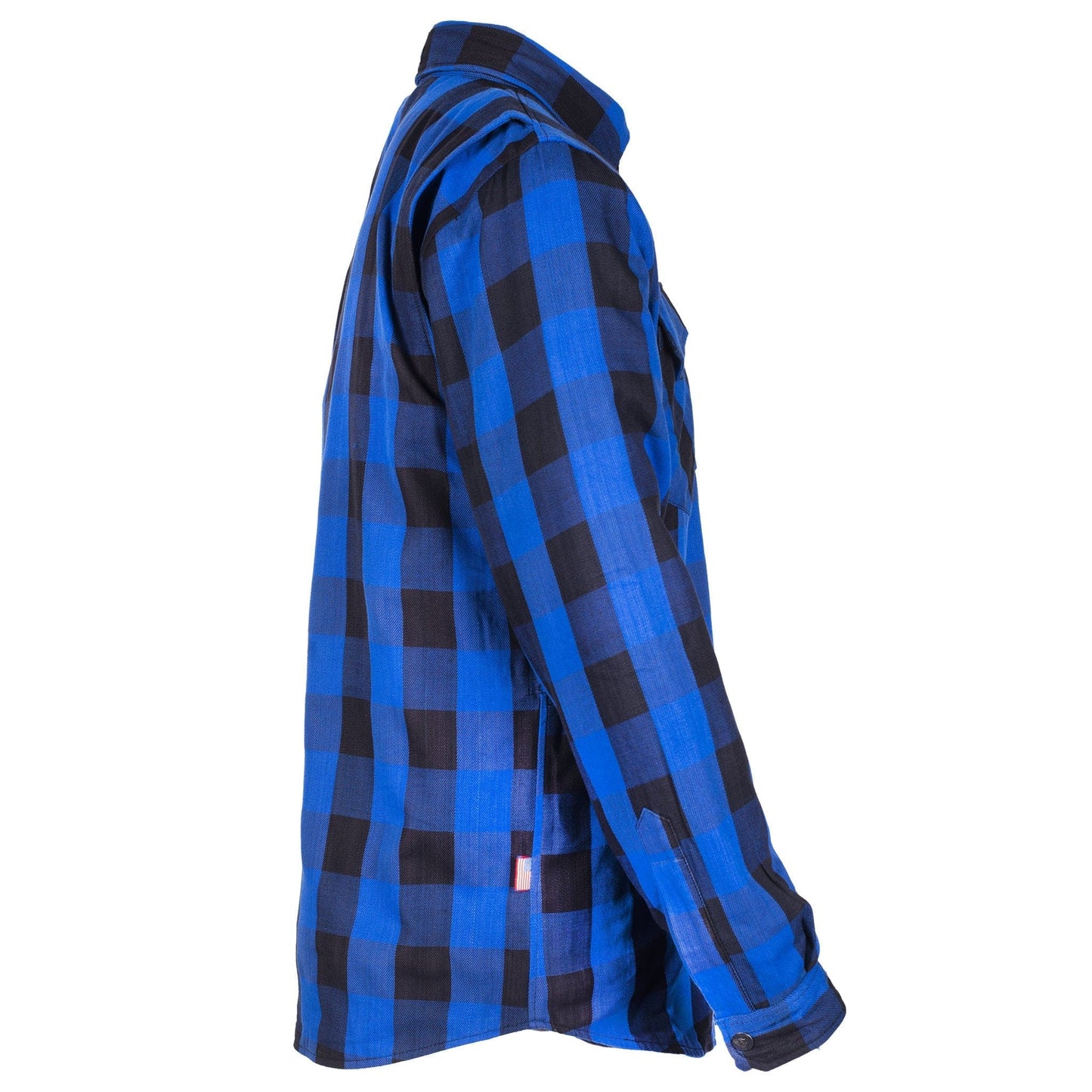 SALE Protective Flannel Shirt - Blue Checkered with Pads