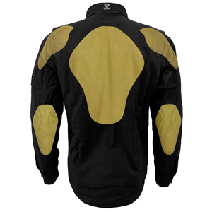 Canvas-Men's-Jacket-Black-Solid-Back-With-Pads