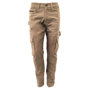 CARGO-Pants-Men's-Straight-Fit-Khaki-Solid-Front