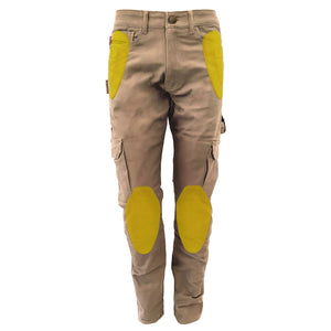 CARGO-Pants-Men's-Straight-Fit-Khaki-Solid-Front-Pads