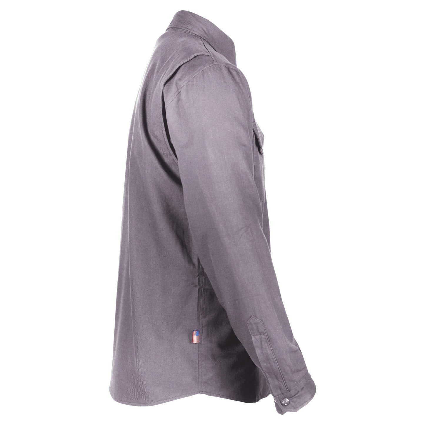 SALE Protective Flannel Shirt - Grey Solid with Pads