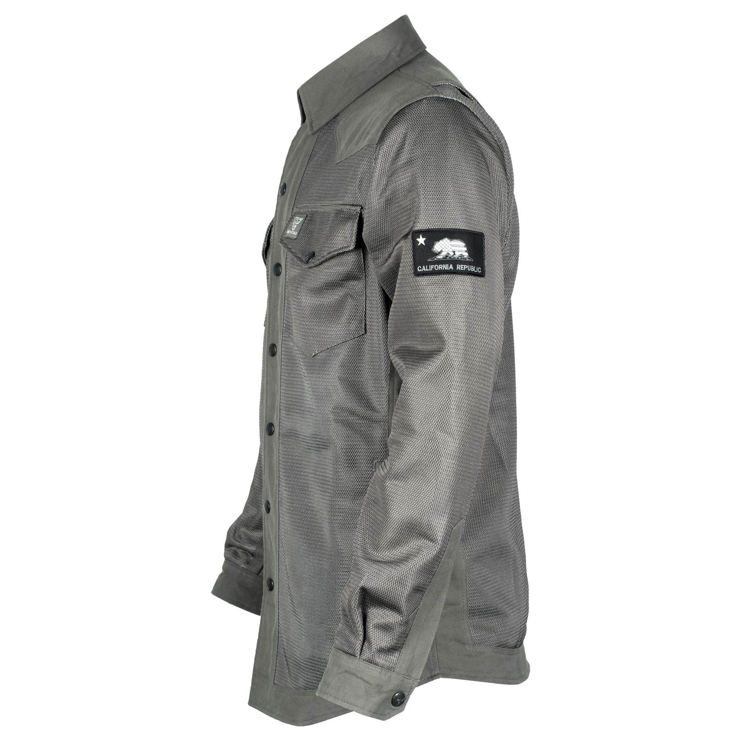 SALE Protective Summer Mesh Shirt - Grey Solid with Pads