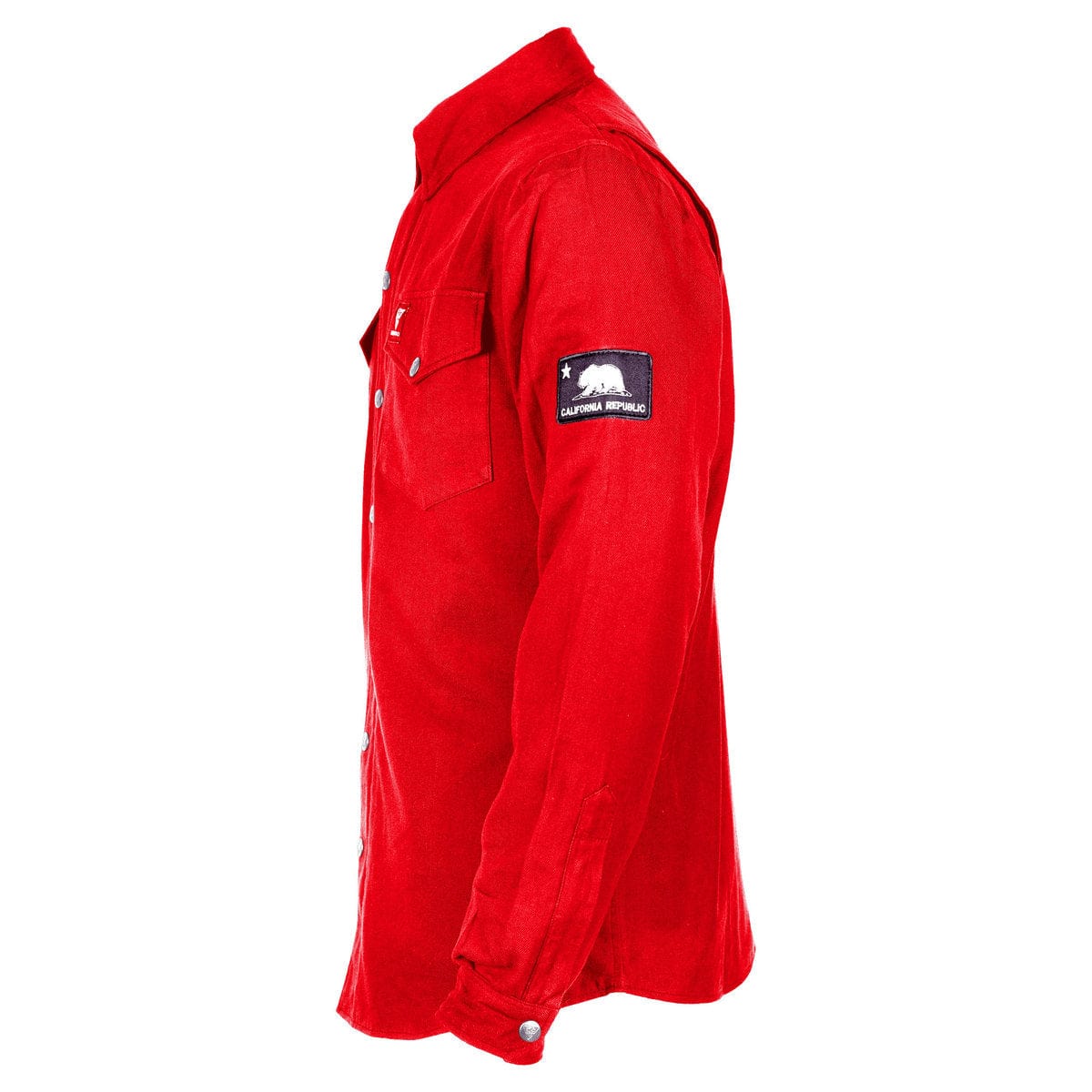 SALE Protective Flannel Shirt - Red Solid with Pads