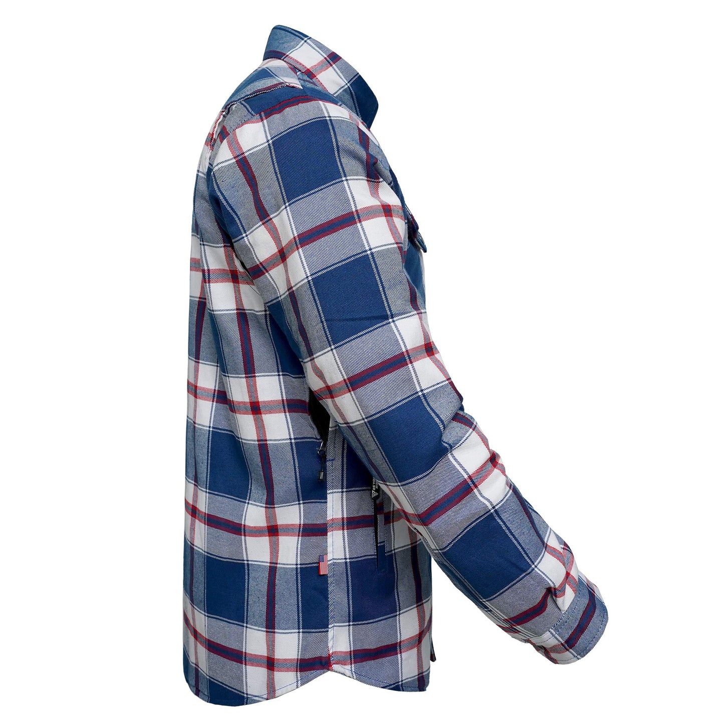 Protective Flannel Shirt For Men - Coastal Ridge Plaid with Pads