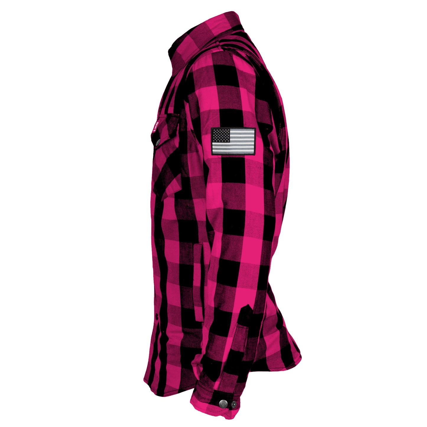 Protective Flannel Shirt - Pink Checkered with Pads