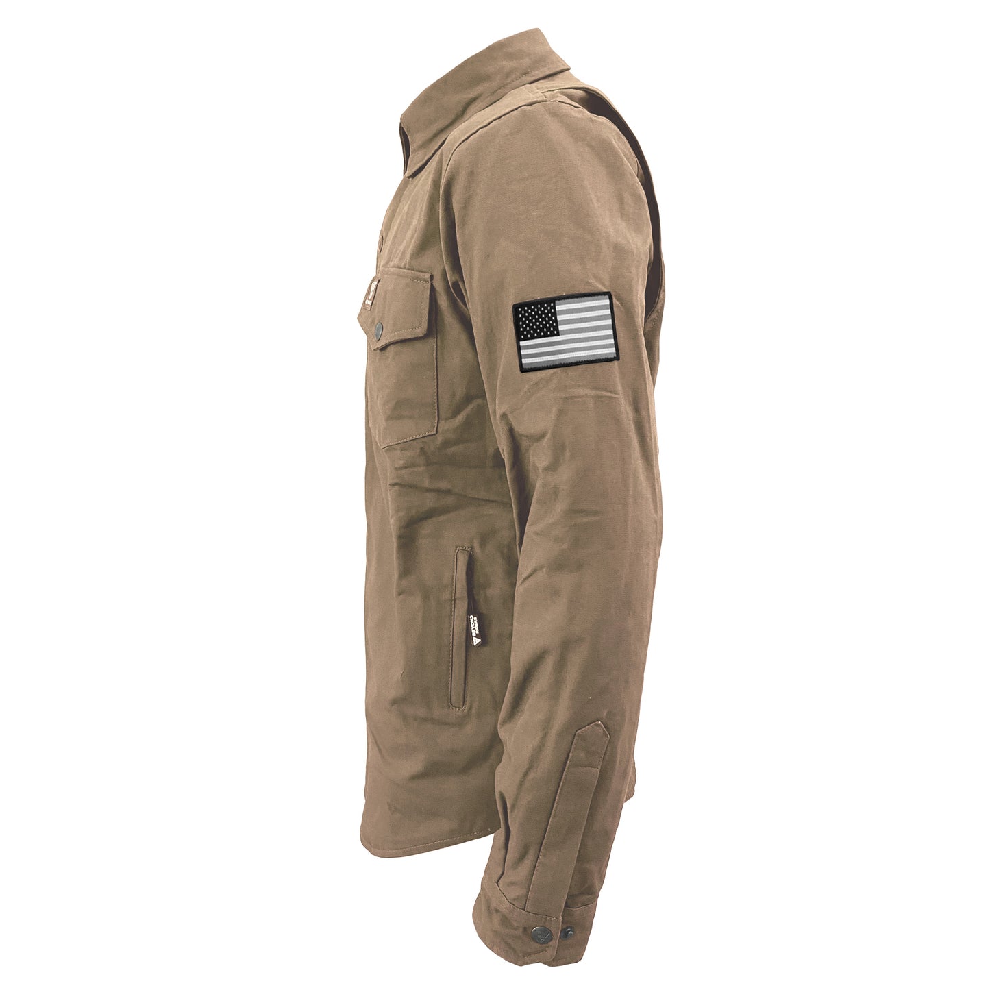 Protective Canvas Jacket for Men - Camel with Pads