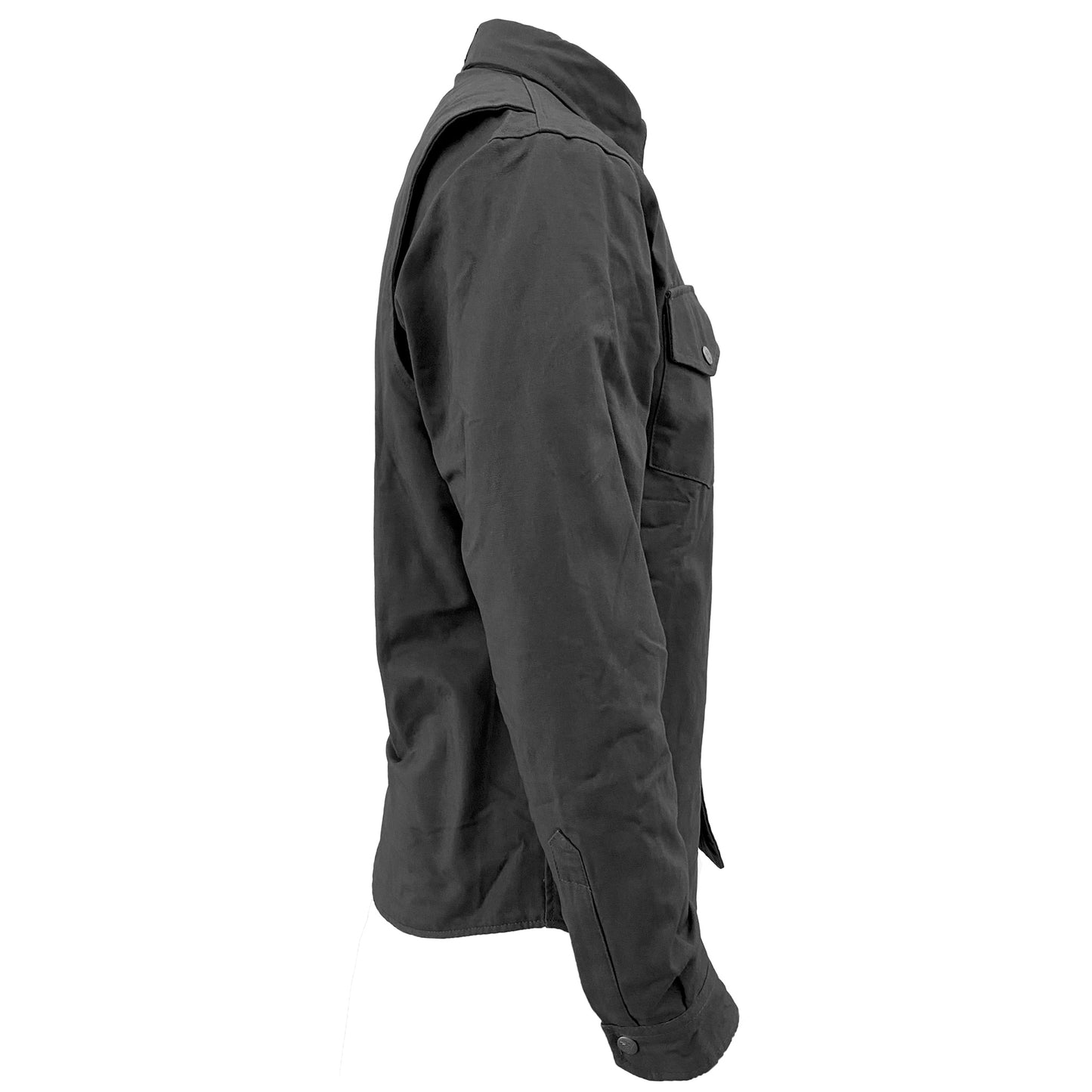 Protective Canvas Jacket for Men - Dark Grey with Pads