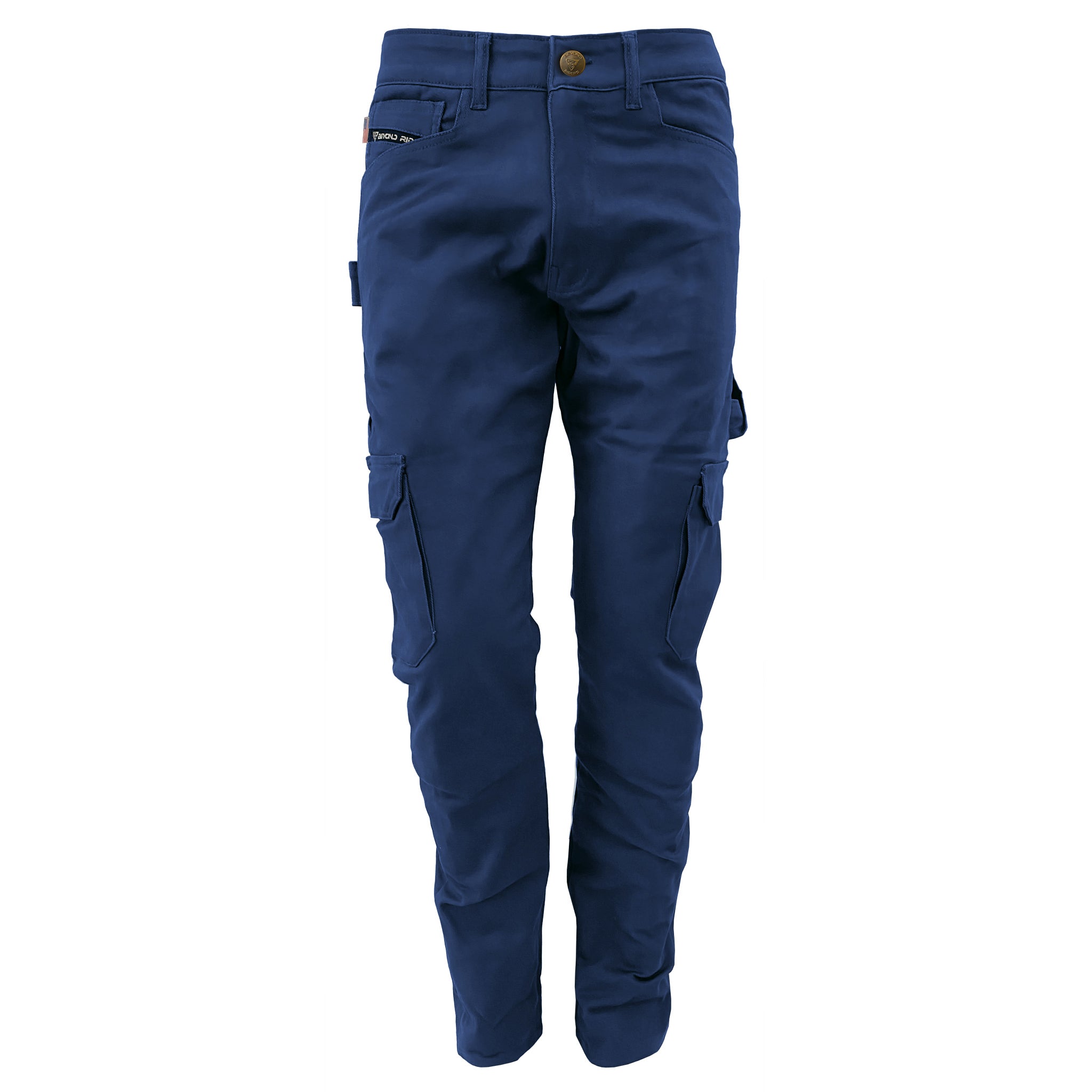 Straight Leg Cargo Pants Navy Blue with Pads