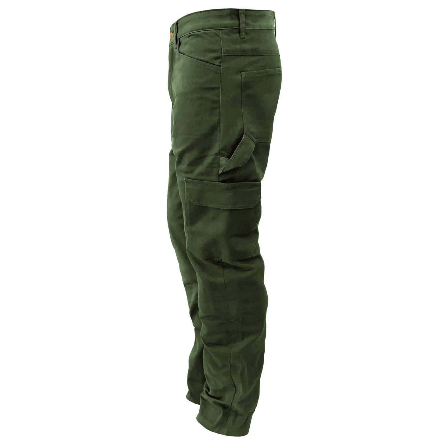 SALE Loose Fit Cargo Pants (Extra Wide) - Army Green with Pads