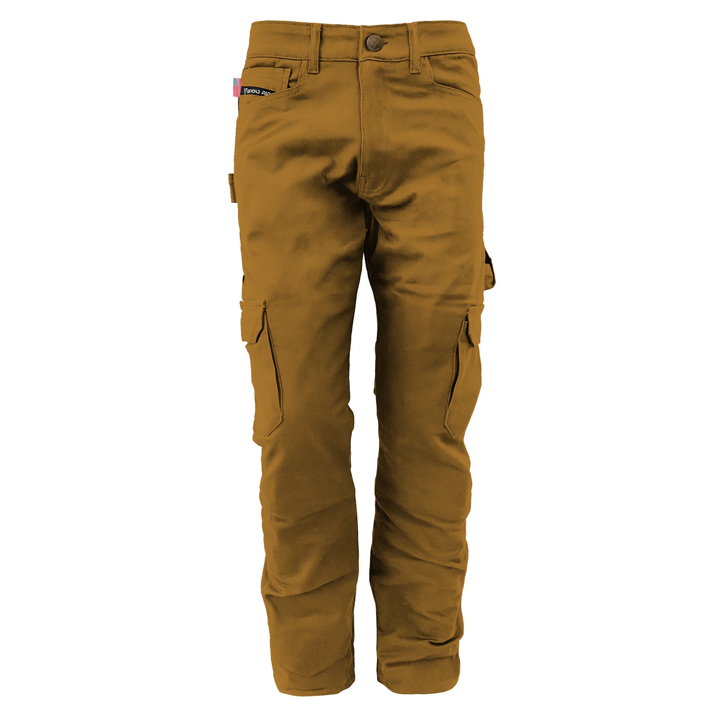 Loose Fit Cargo Pants (Extra Wide) - Light Brown Solid with Pads