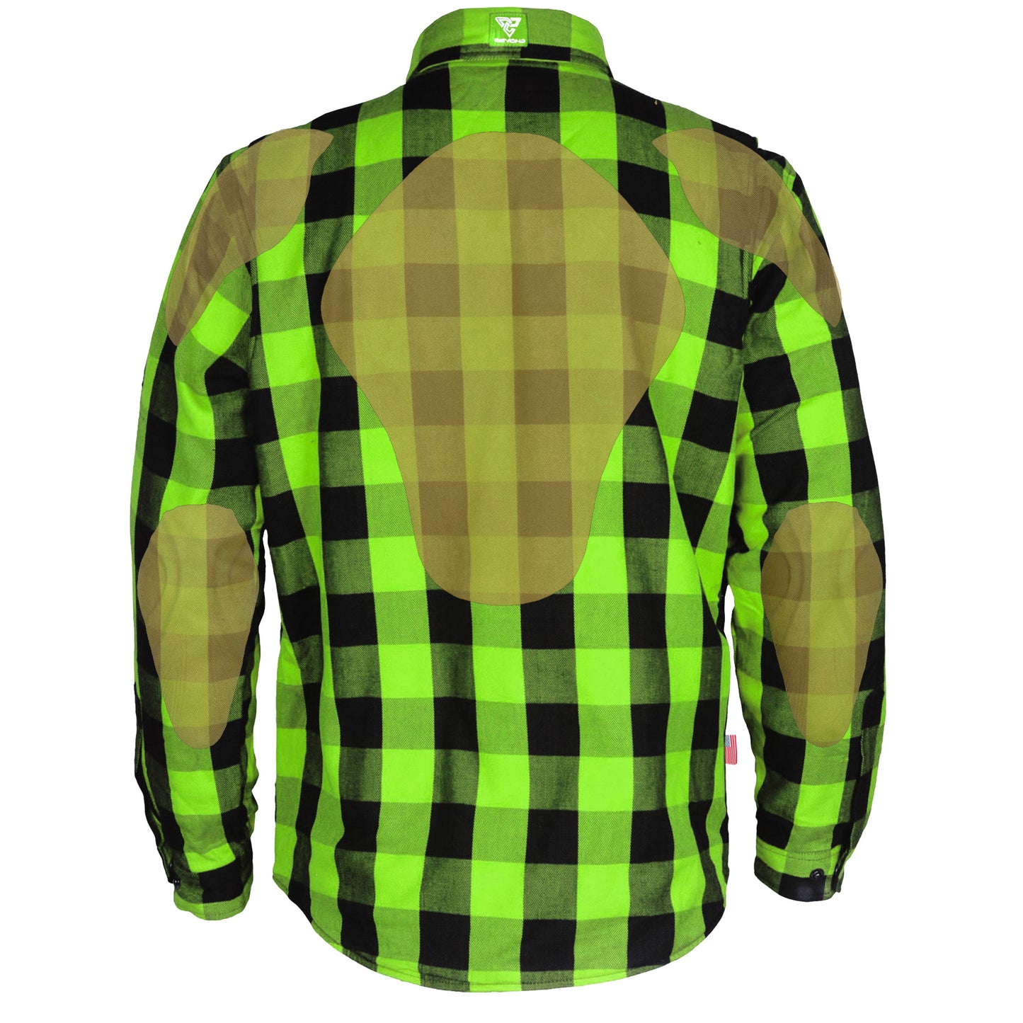 Protective Flannel Shirt - Green Checkered with Pads