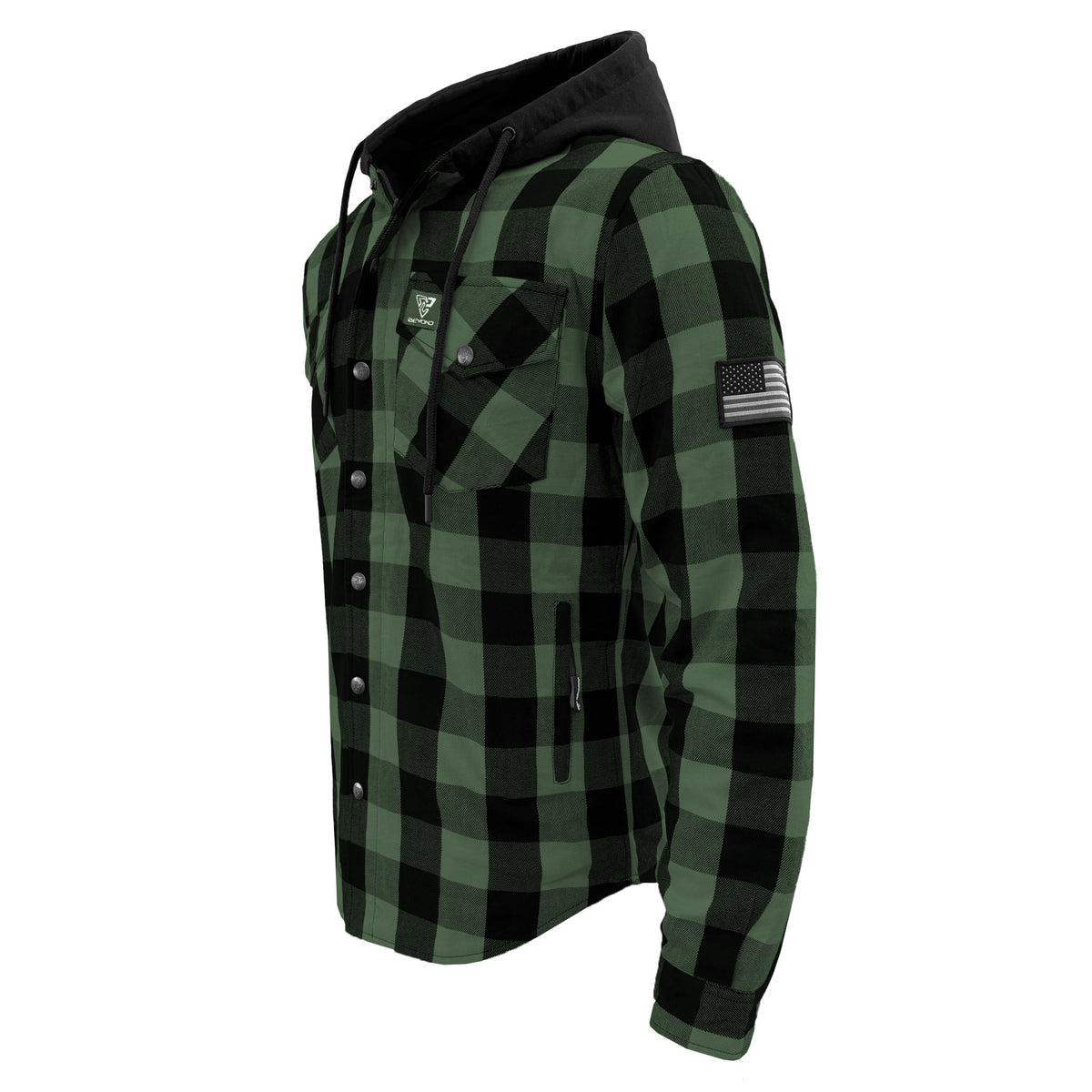 Floral Green Black Hoodie for Men main image 0