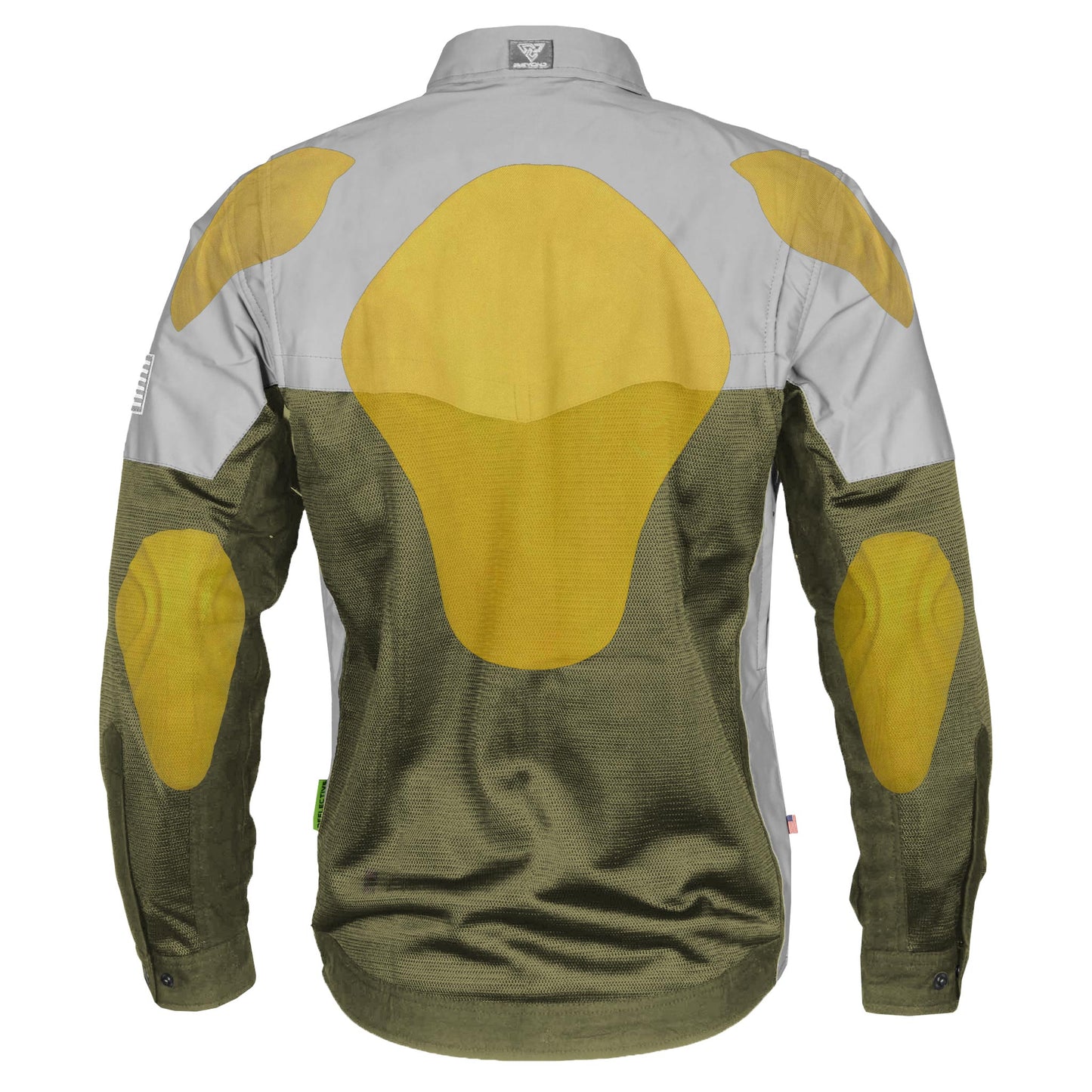 Summer Mesh Reflective Shirt Army Green Eclipse - with Pads