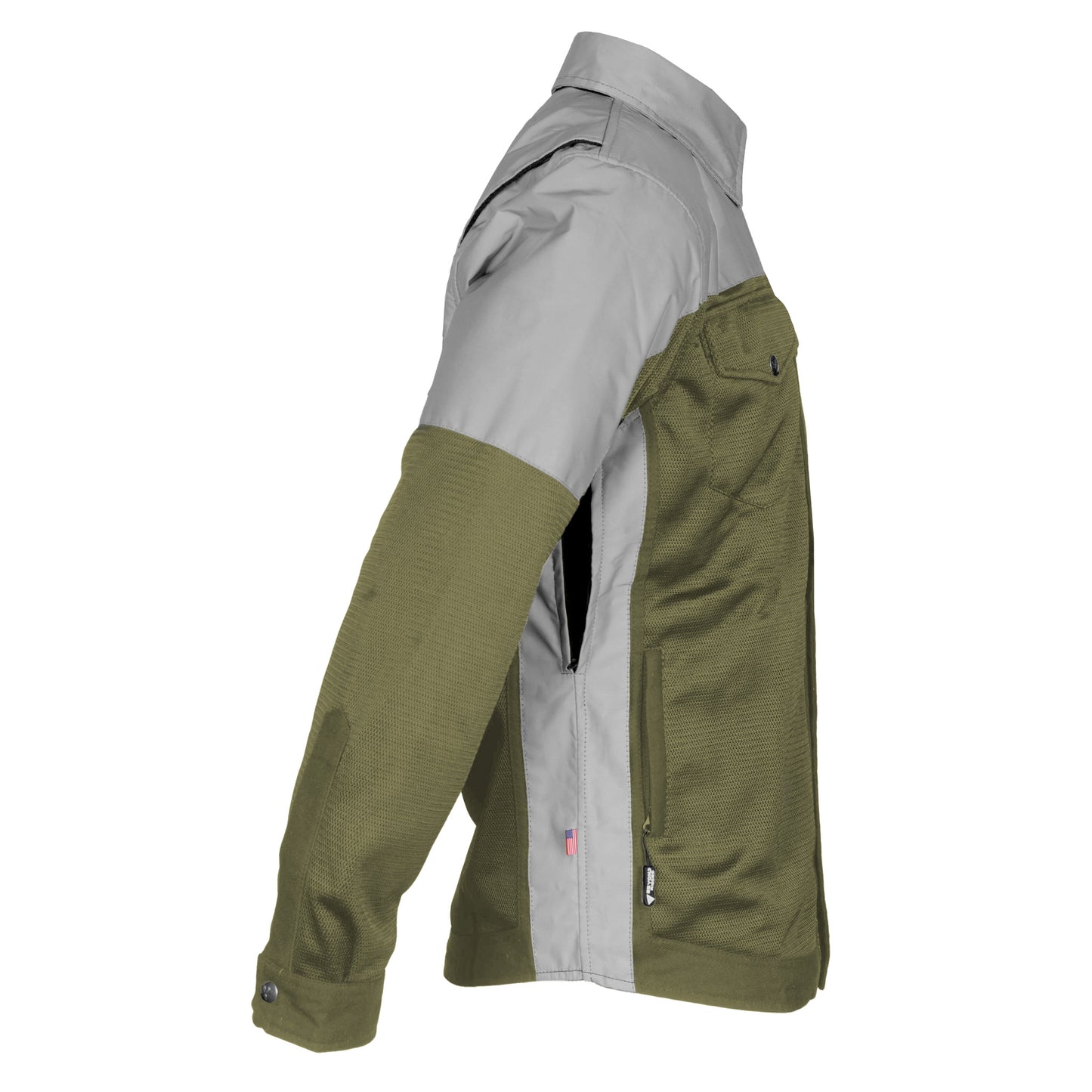 Summer Mesh Reflective Shirt Army Green Eclipse - with Pads