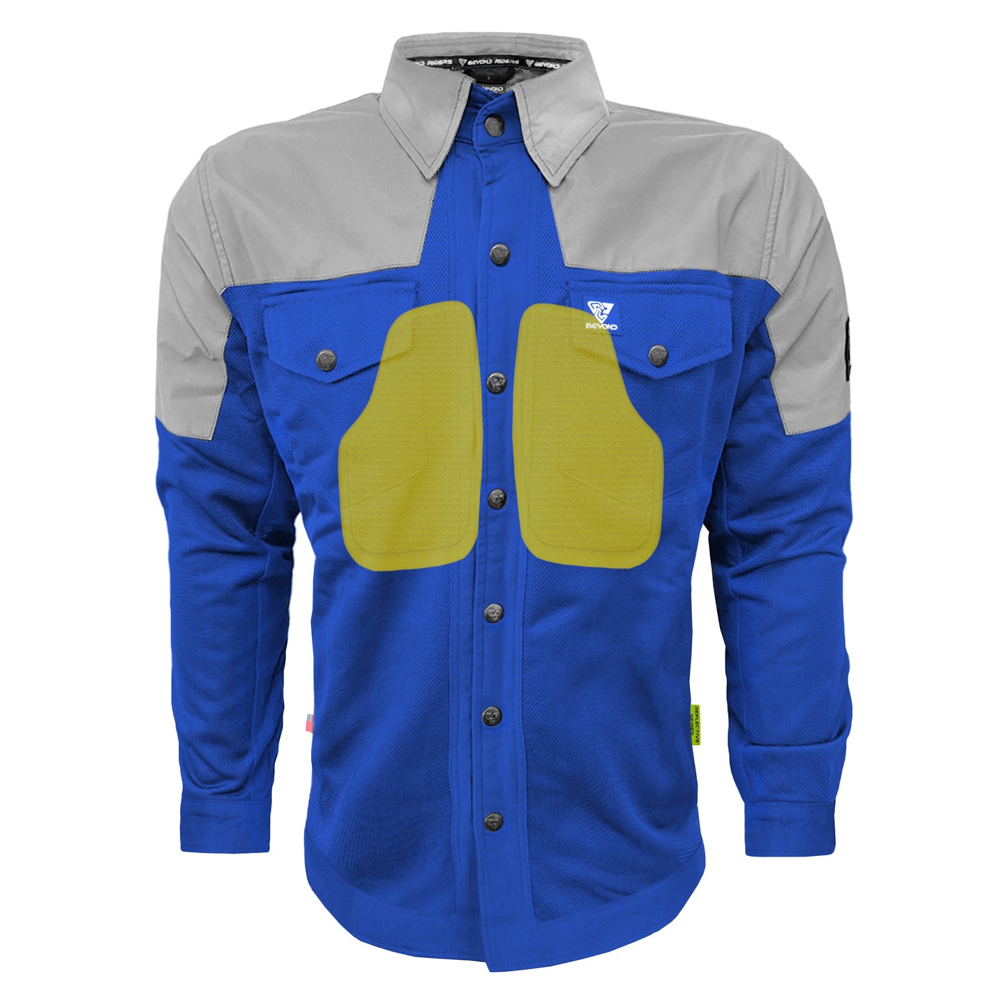Summer Mesh Reflective Shirt Blue Eclipse - with Pads