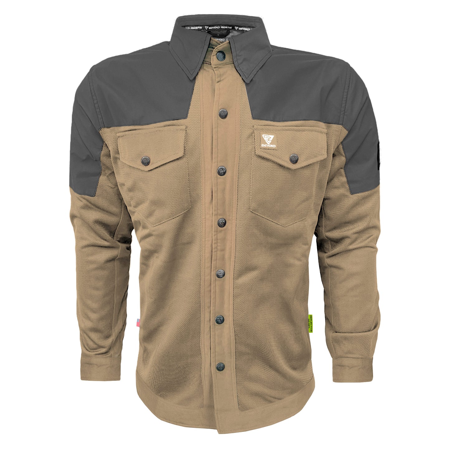 Summer Mesh Reflective Shirt Camel Nebula - with Pads