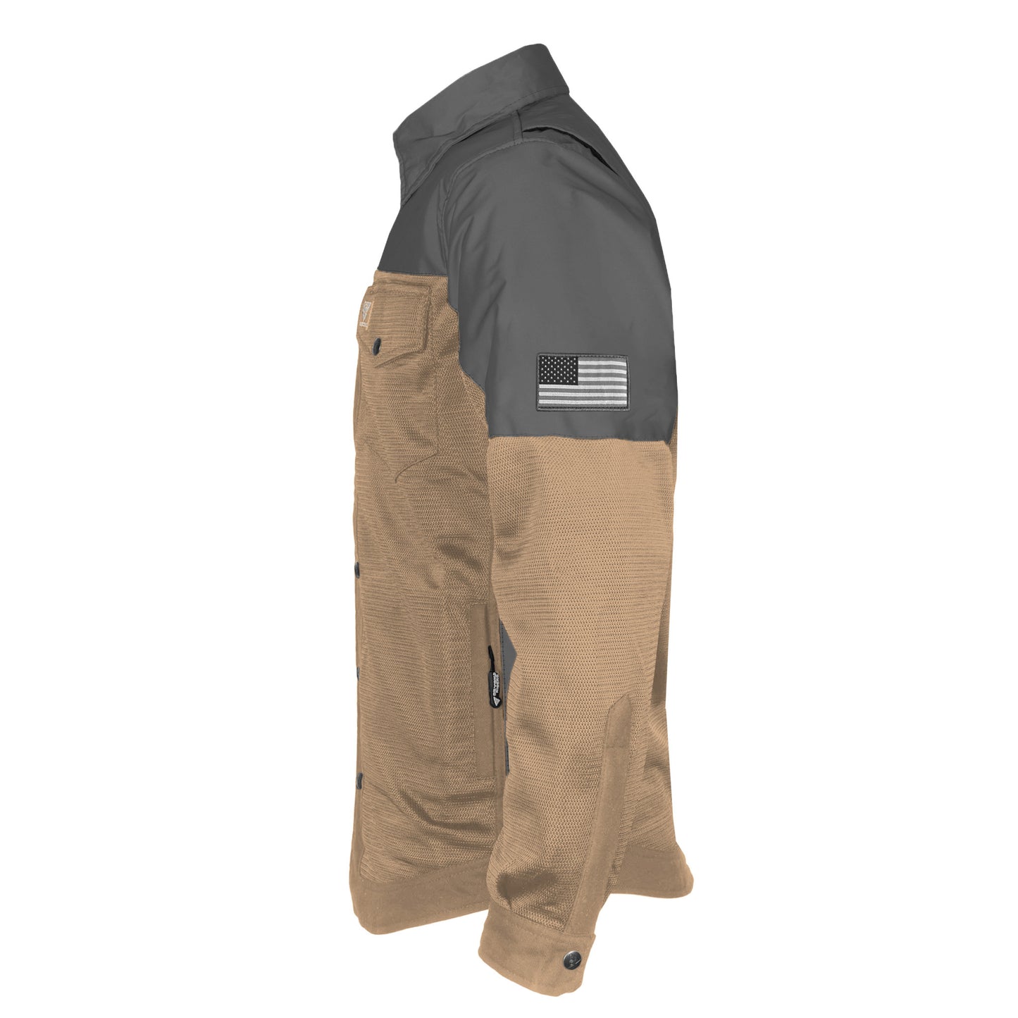 Summer Mesh Reflective Shirt Camel Nebula - with Pads