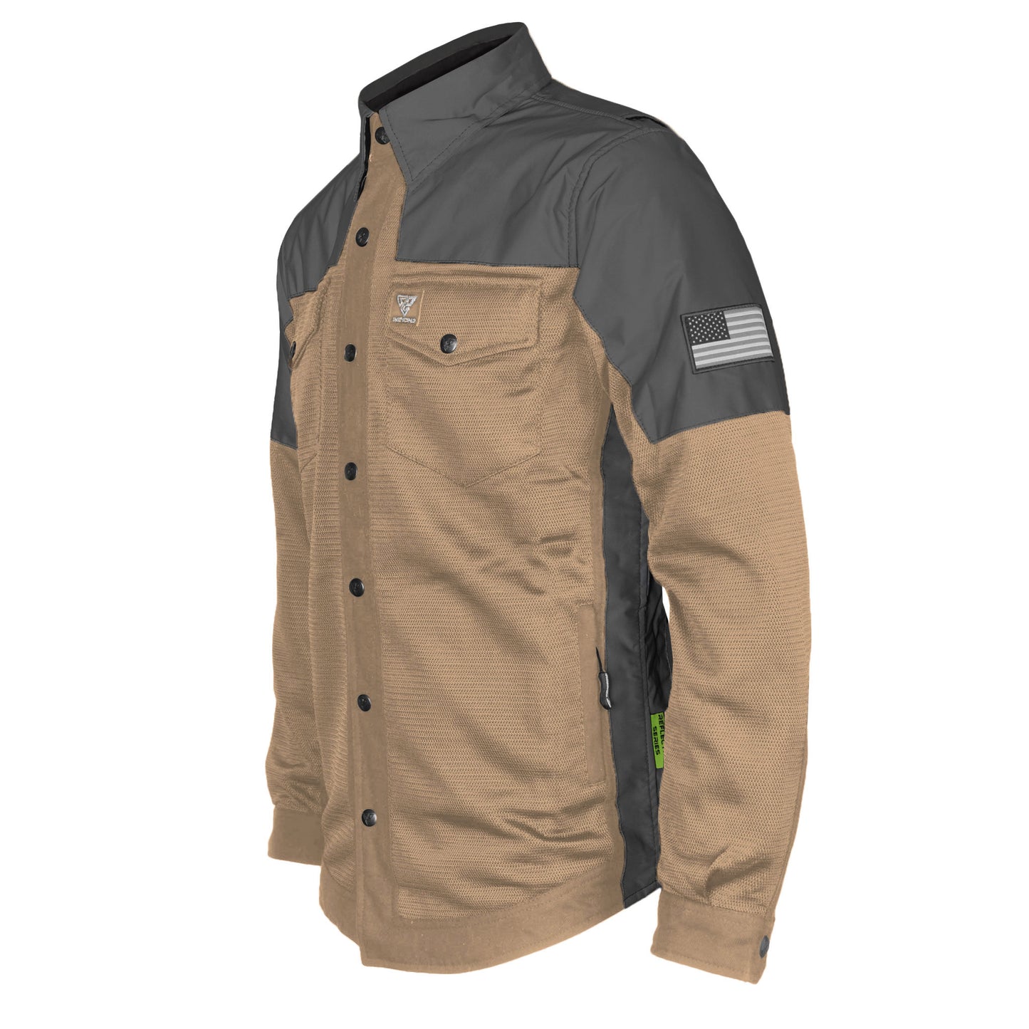Summer Mesh Reflective Shirt Camel Nebula - with Pads
