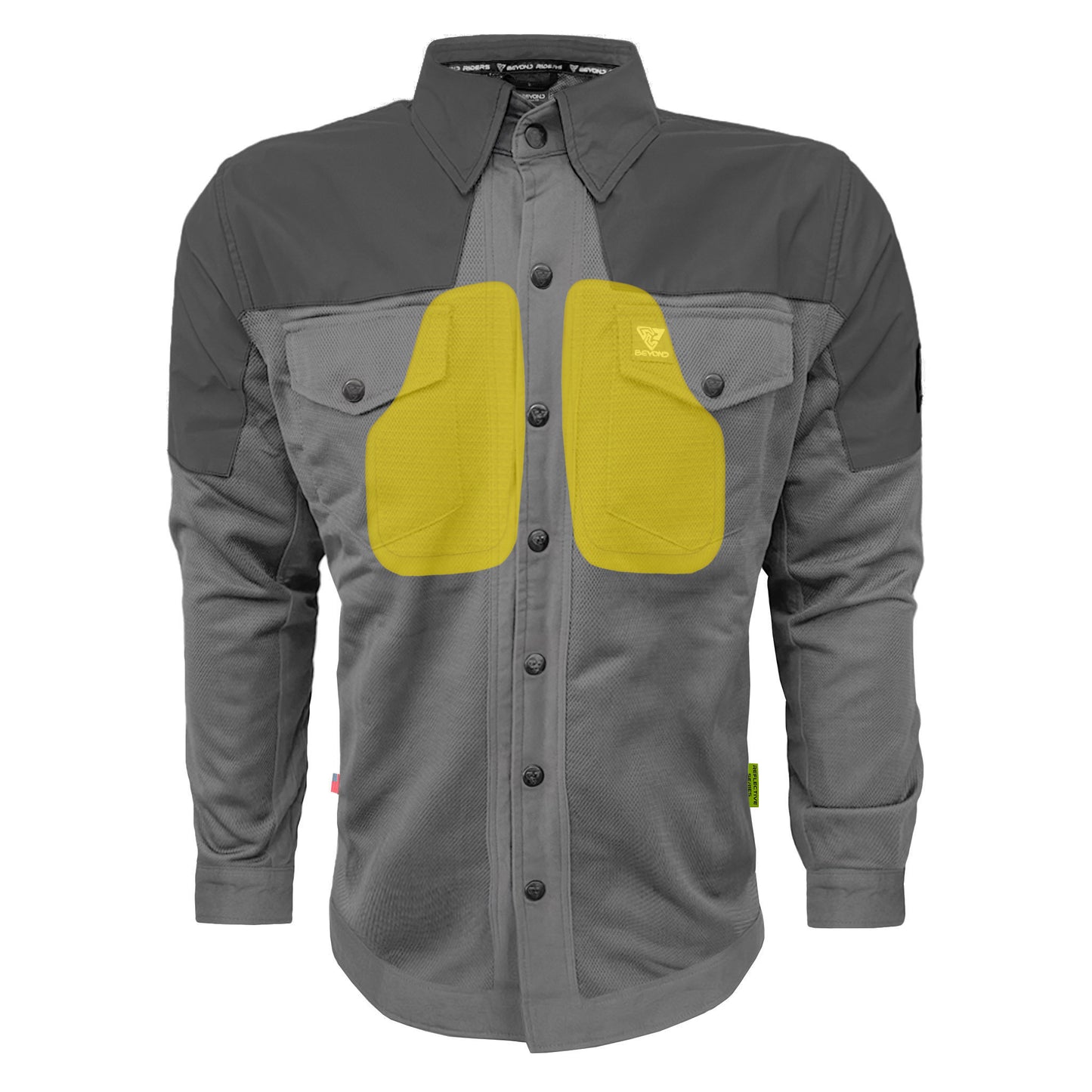 Summer Mesh Reflective Shirt Dark Grey Nebula - with Pads