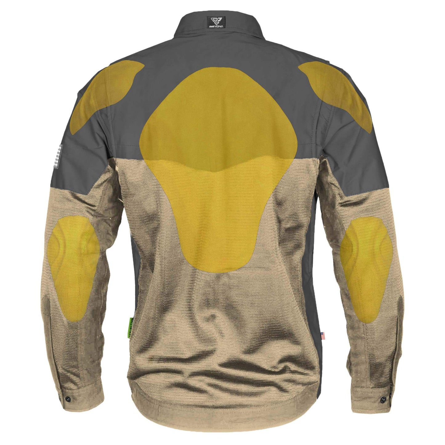 Summer Mesh Reflective Shirt Khaki Nebula - with Pads