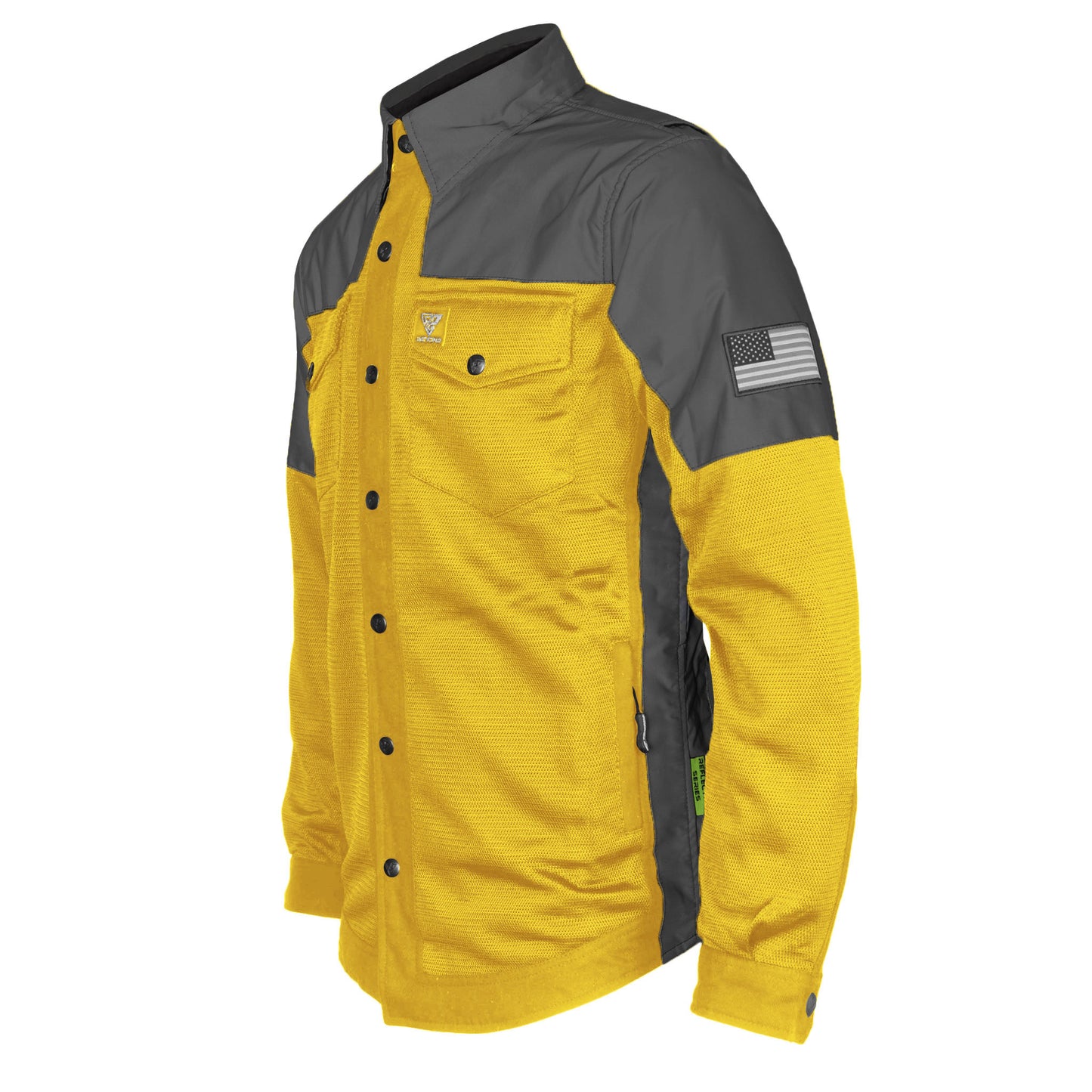 Summer Mesh Reflective Shirt Yellow Nebula - with Pads