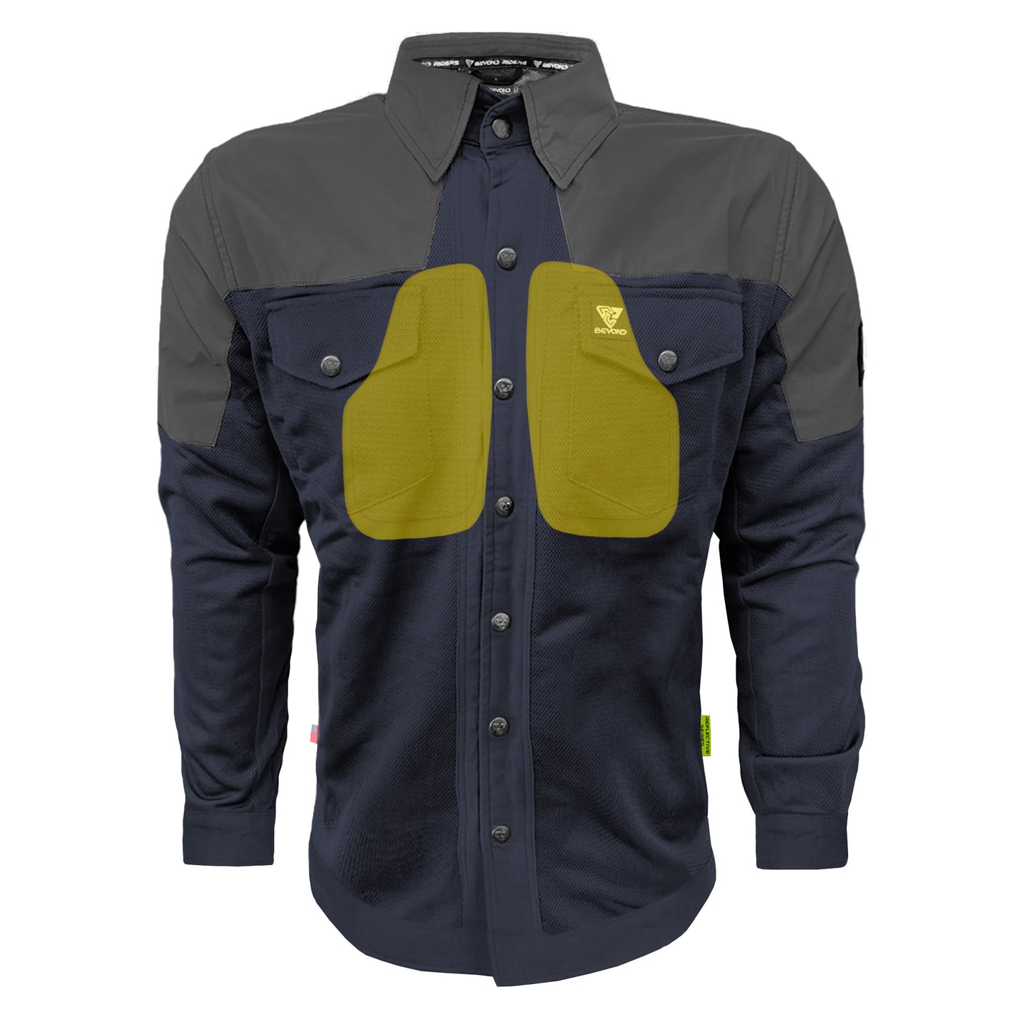 Summer Mesh Reflective Shirt Navy Blue Nebula - with Pads