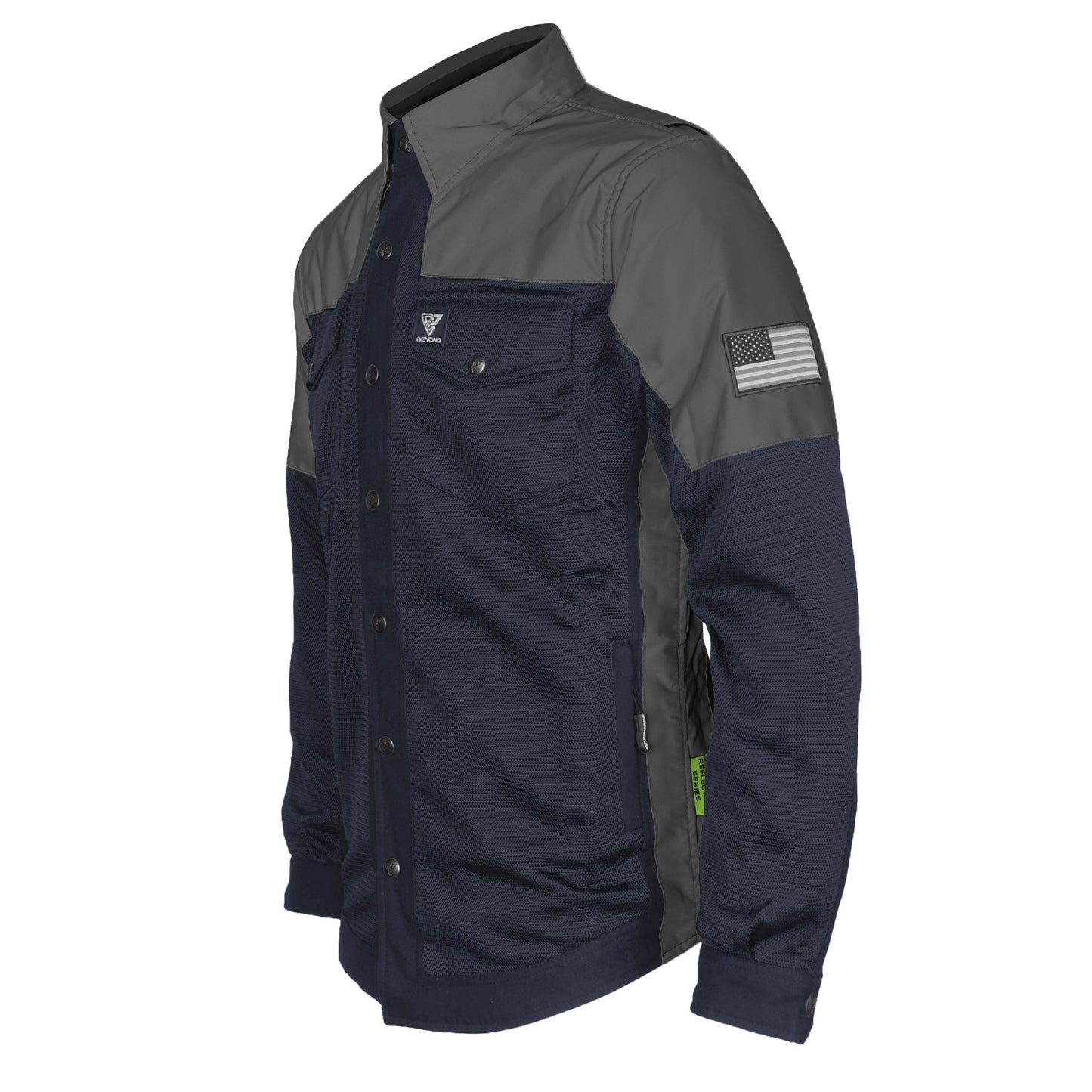 Summer Mesh Reflective Shirt Navy Blue Nebula - with Pads