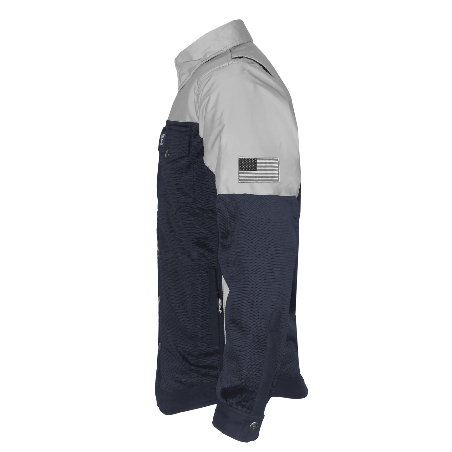 Summer Mesh Reflective Shirt Navy Blue Eclipse - with Pads