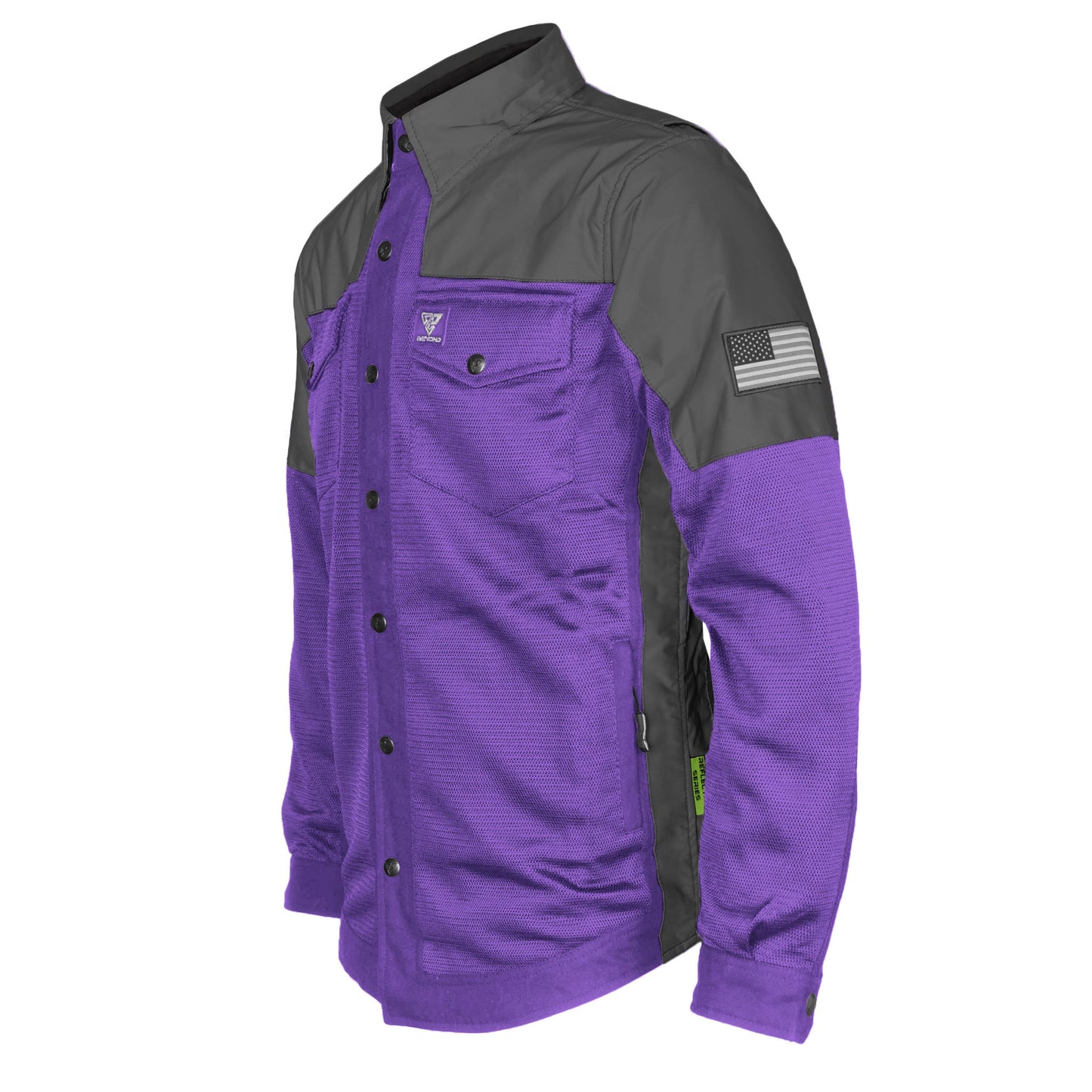 Summer Mesh Reflective Shirt Purple Nebula - with Pads