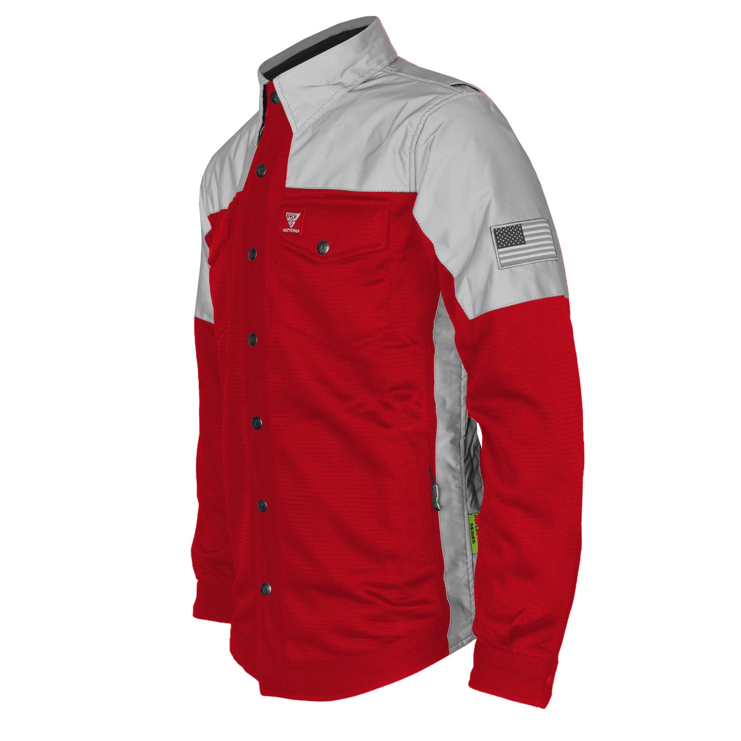Summer Mesh Reflective Shirt Red Eclipse - with Pads