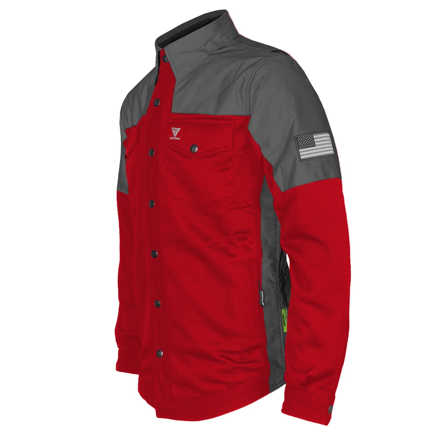 Summer Mesh Reflective Shirt Red Nebula - with Pads