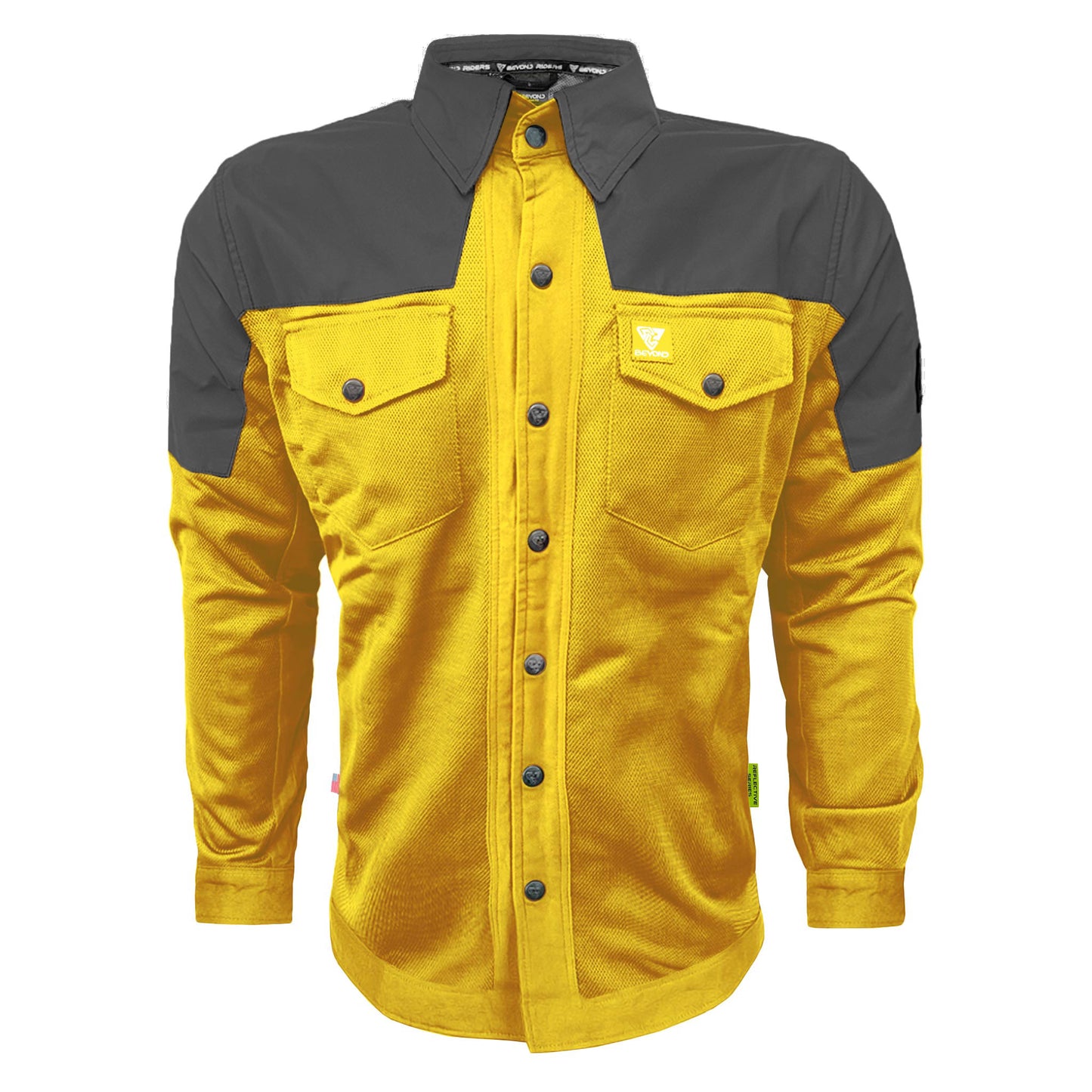 Summer Mesh Reflective Shirt Yellow Nebula - with Pads