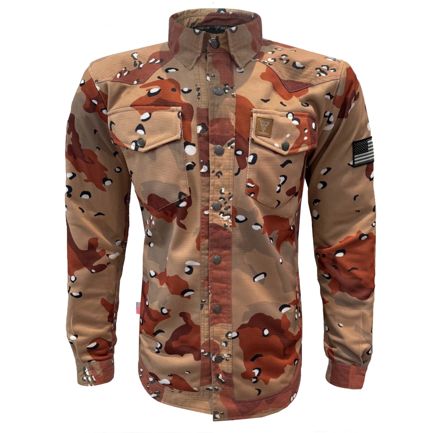 Summer Mesh Protective Camouflage Shirt "Dagger Two" - Desert Color with Pads