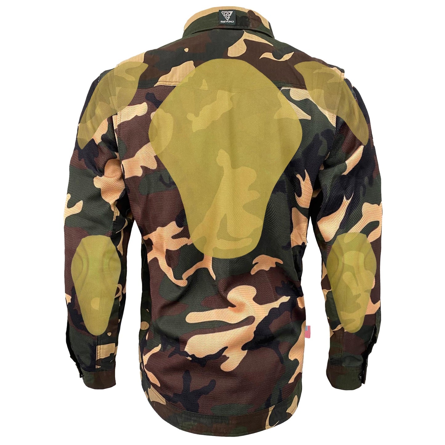 Summer Mesh Protective Camouflage Shirt "Knight Hawk" - Dark Color with Pads