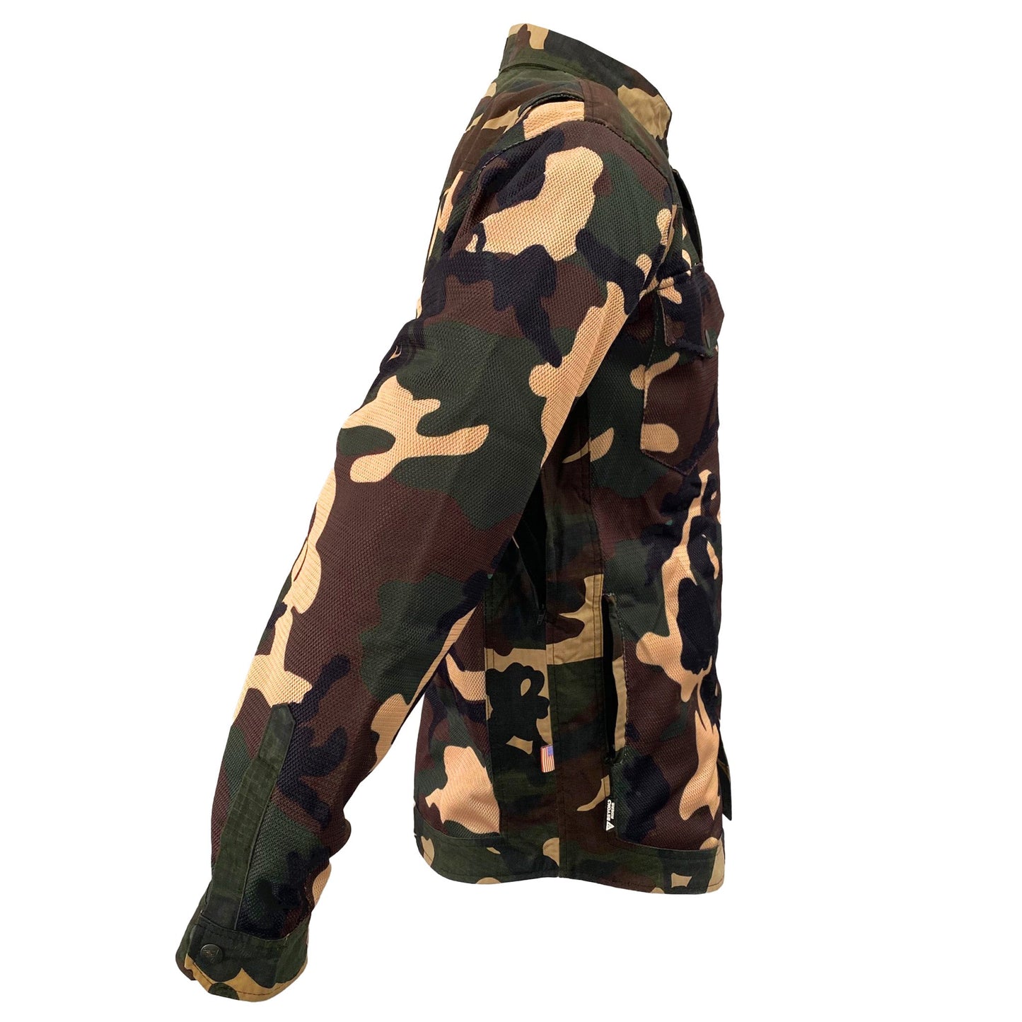 Summer Mesh Protective Camouflage Shirt "Knight Hawk" - Dark Color with Pads
