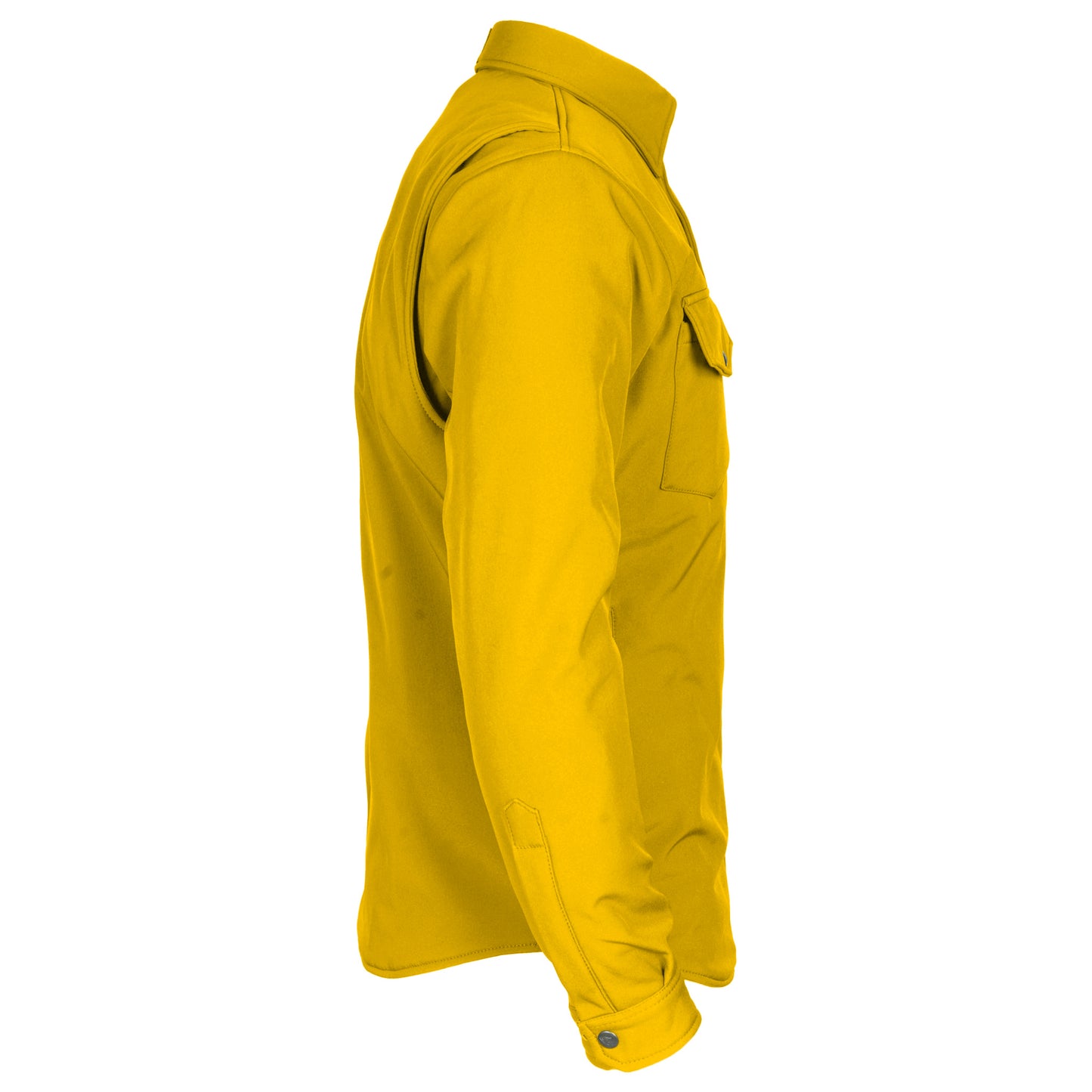 Protective SoftShell Winter Jacket for Men - Yellow Matte with Pads