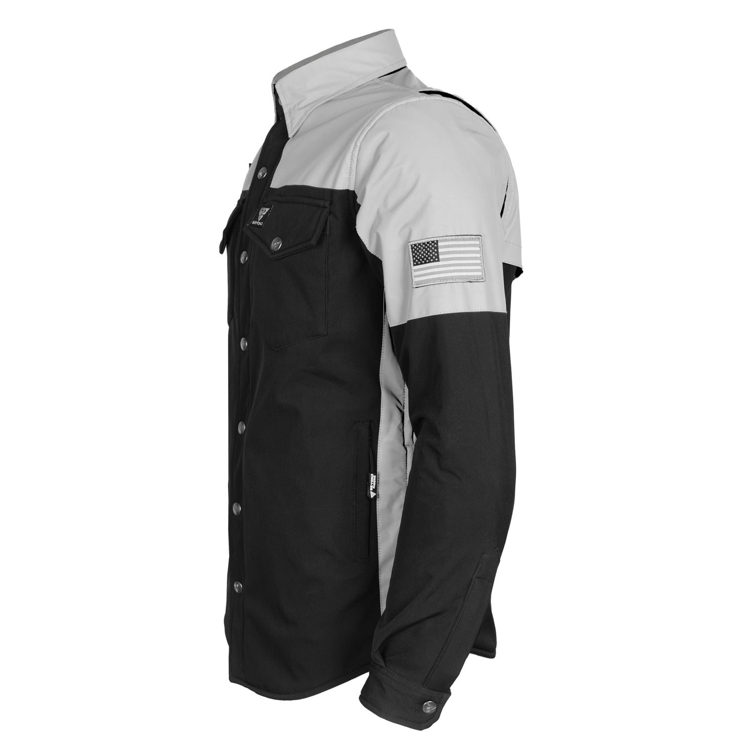 SoftShell-Reflective-Winter-Jacket-for-Men-Black-Silver-Left-45