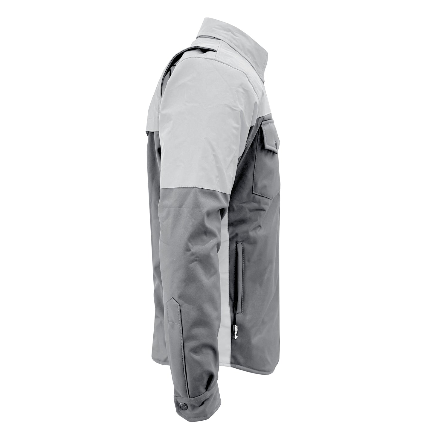 SoftShell Reflective "Twilight Titanium" Winter Jacket for Men - Grey Matte with Pads