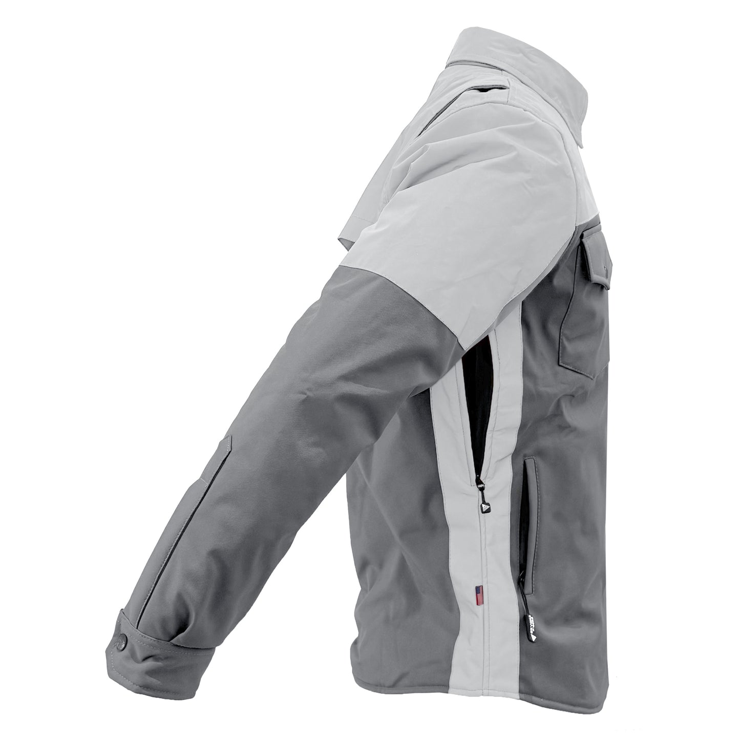 SoftShell Reflective "Twilight Titanium" Winter Jacket for Men - Grey Matte with Pads