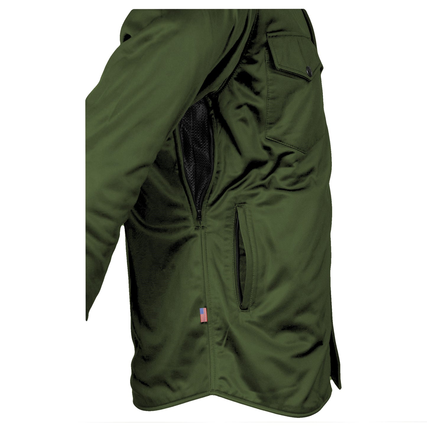 Ultra Protective Shirt - Army Green Solid with Pads