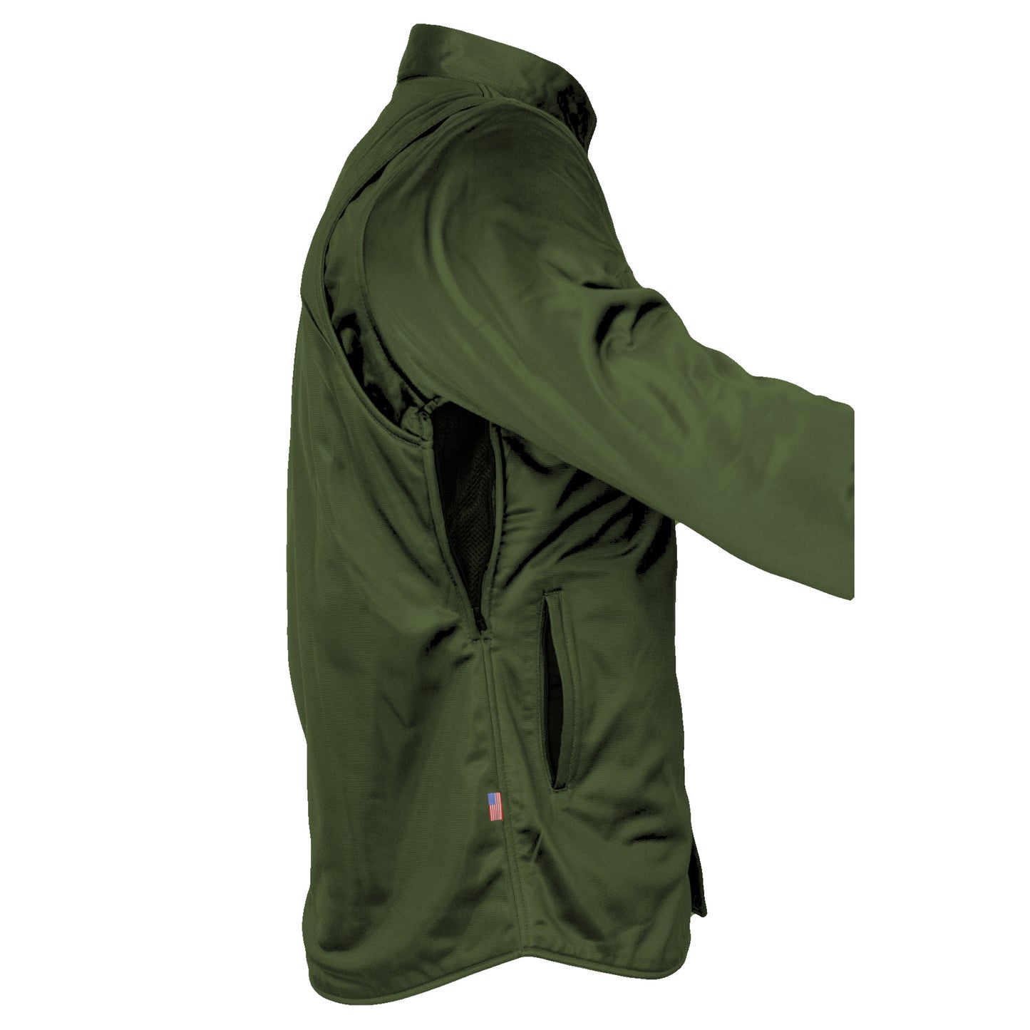 Ultra Protective Shirt - Army Green Solid with Pads