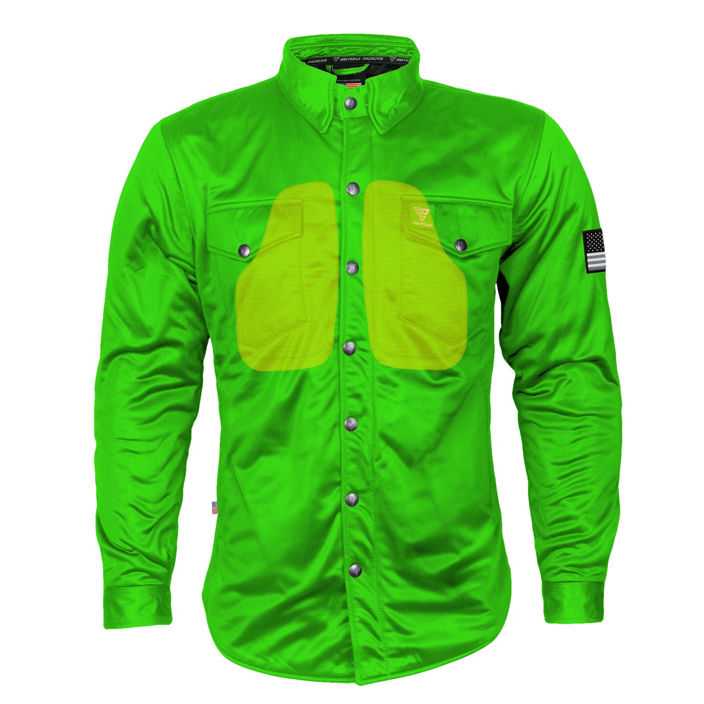 Ultra Protective Shirt - Green Solid with Pads