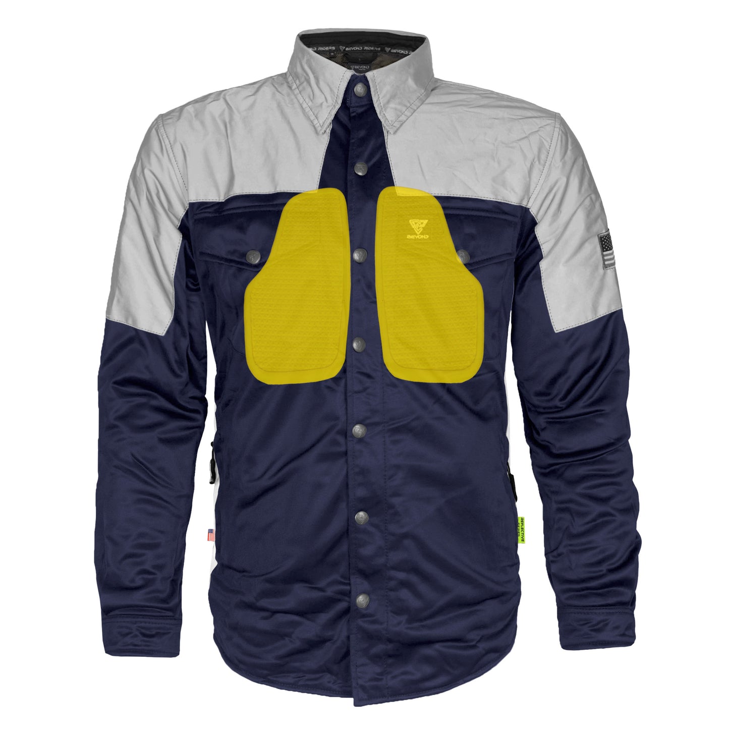 Ultra Reflective Shirt - Navy Blue Eclipse with Pads