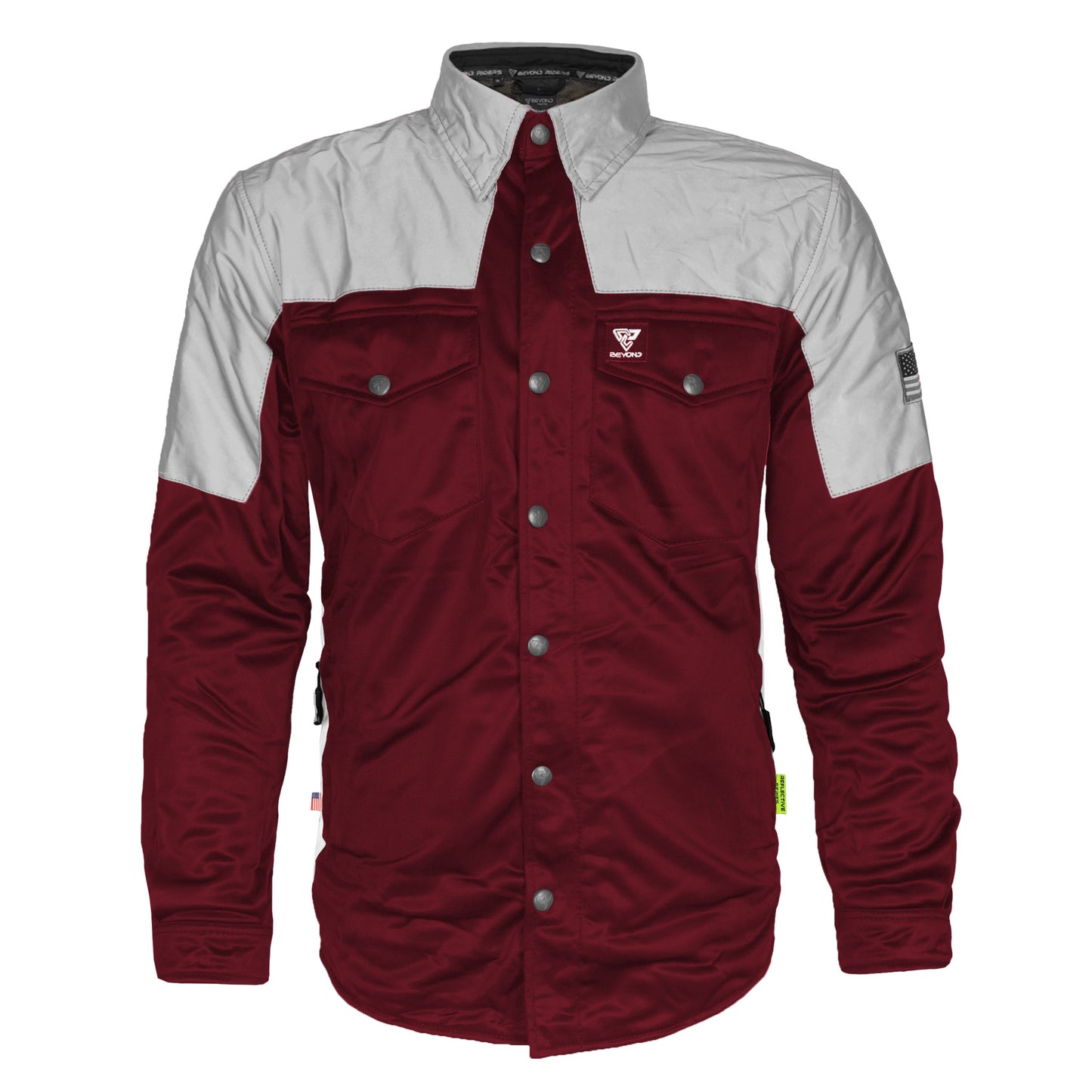 Ultra Reflective Shirt - Red Maroon Eclipse with Pads