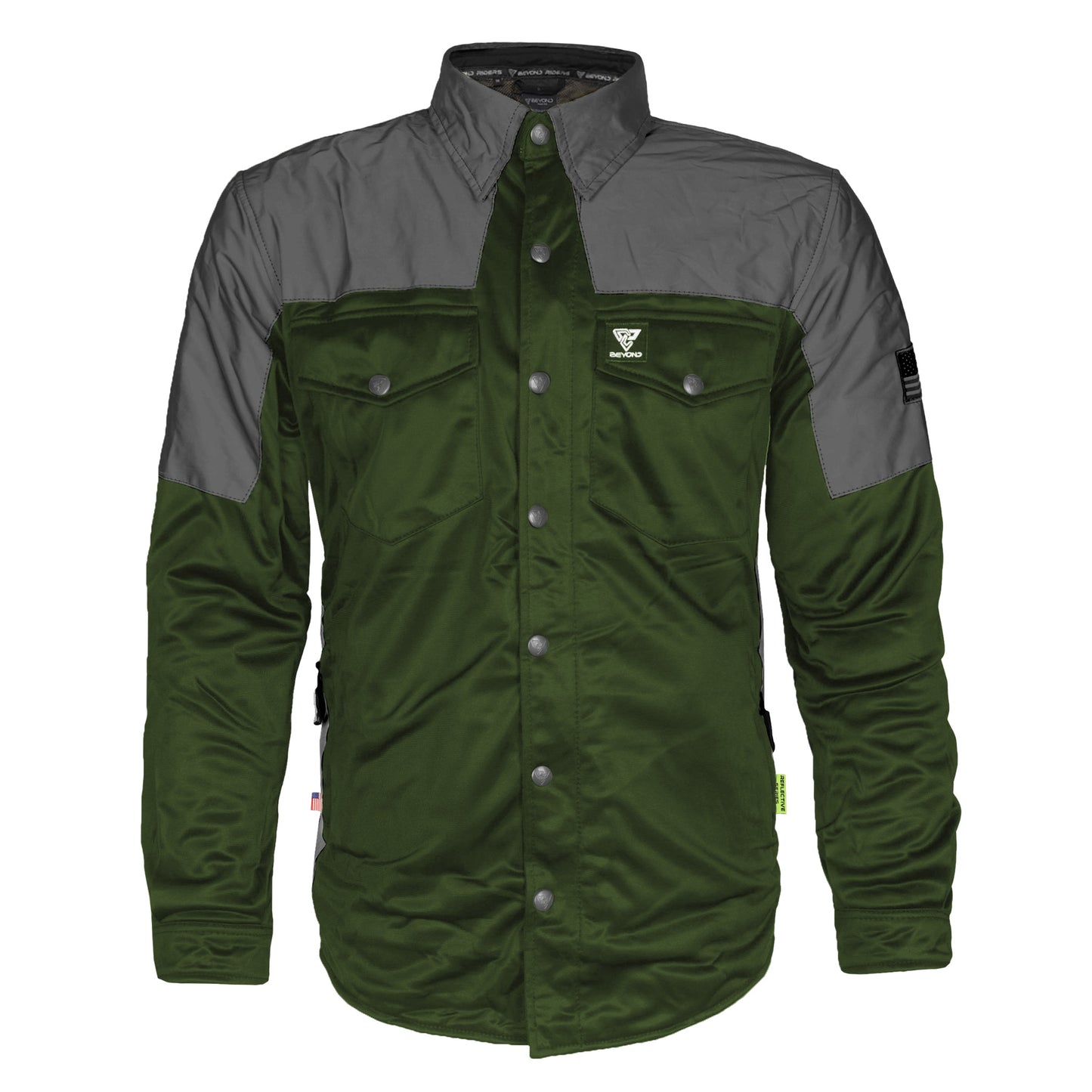 Ultra Reflective Shirt - Army Green Nebula with Pads