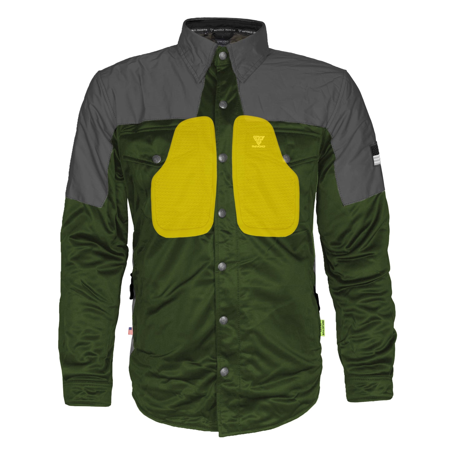 Ultra Reflective Shirt - Army Green Nebula with Pads