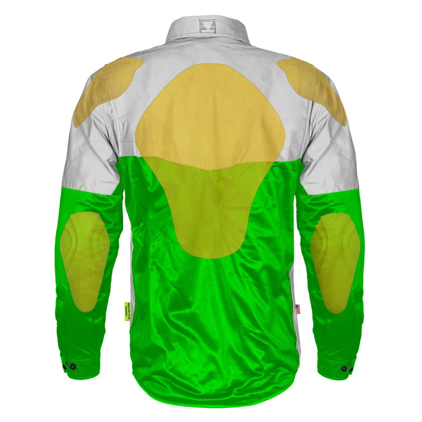 Ultra Reflective Shirt - Green Eclipse with Pads
